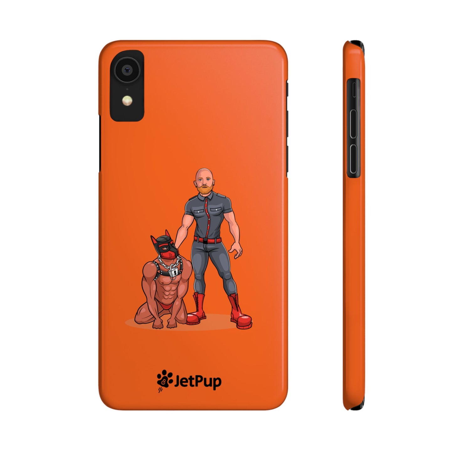 Dad & Pup Slim iPhone Cases - Orange