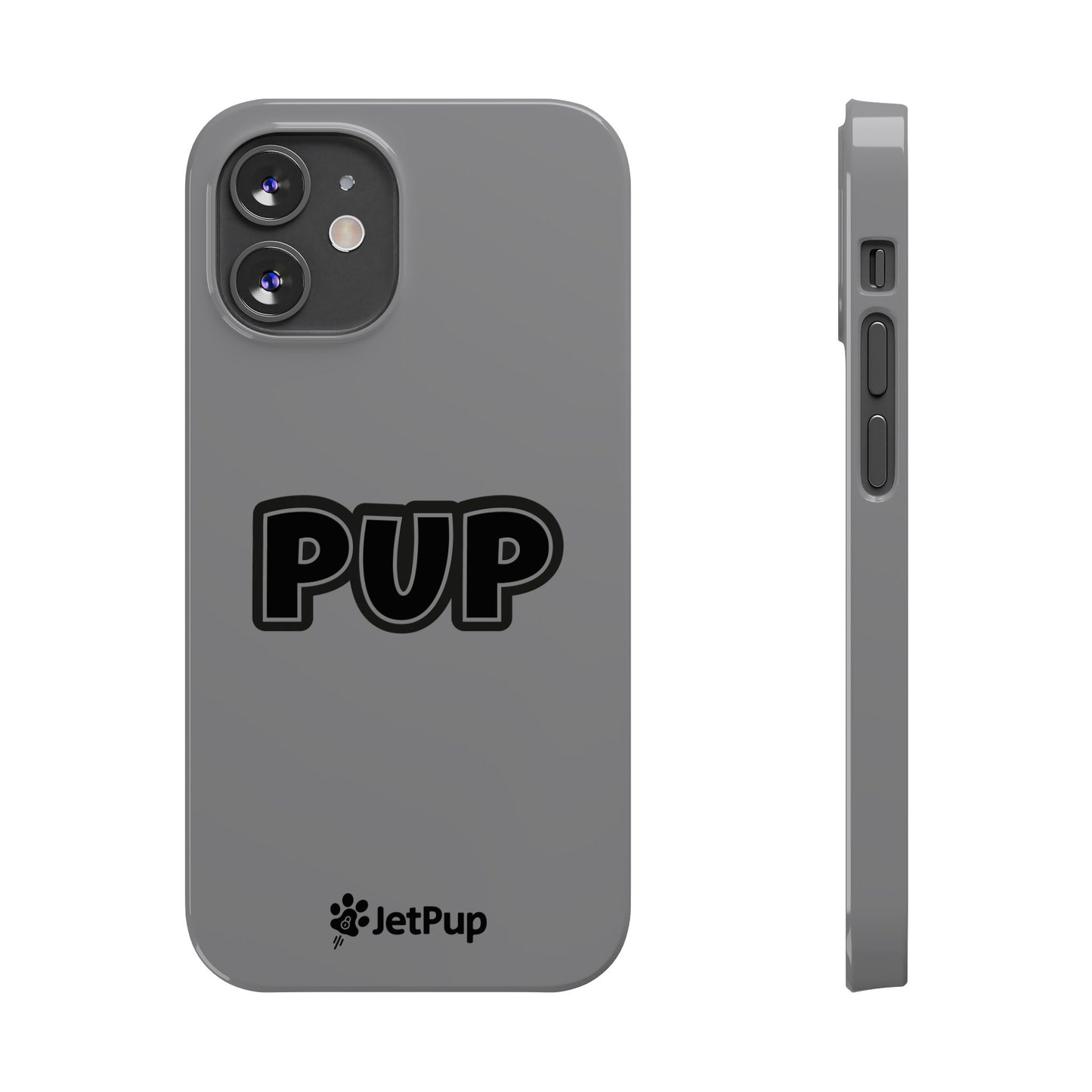 Pup Slim iPhone Cases - Grey