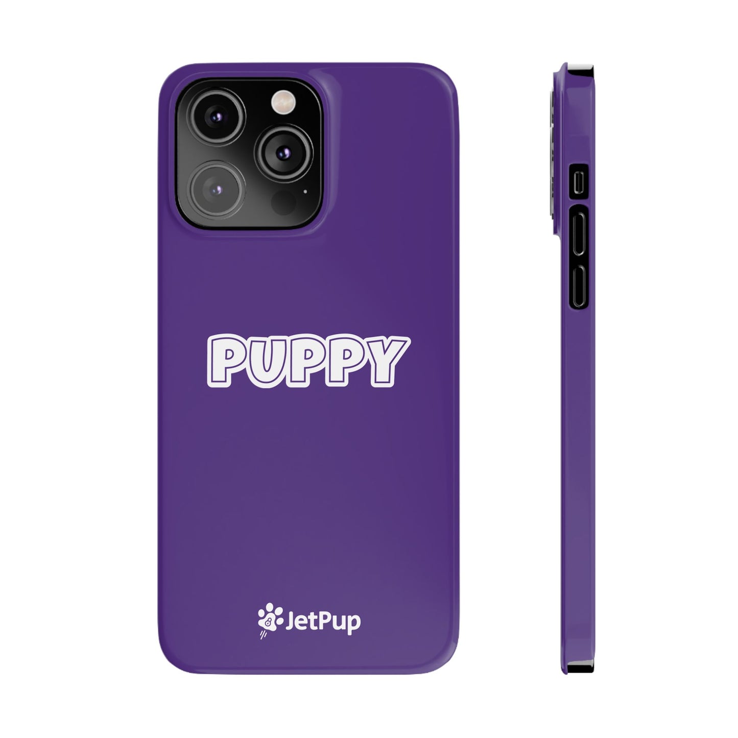 Puppy Slim iPhone Cases - Purple