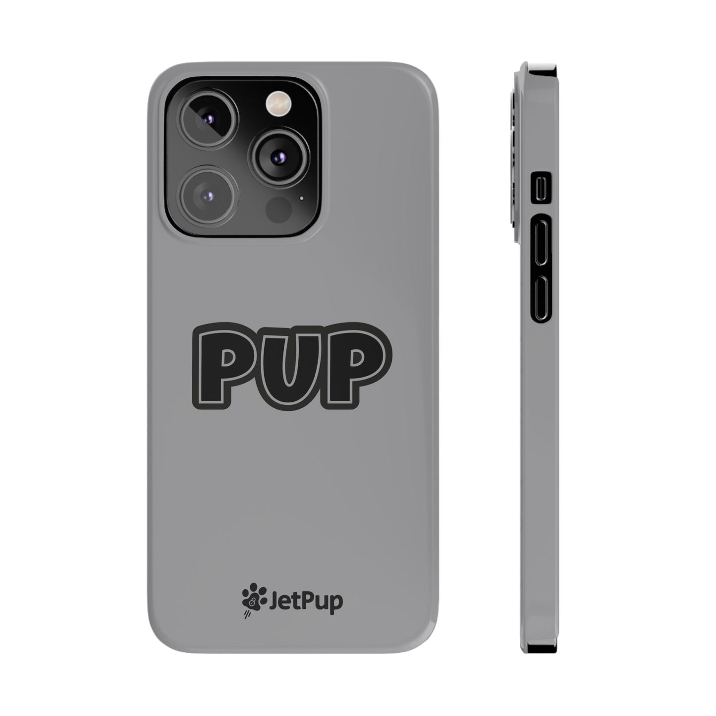 Pup Slim iPhone Cases - Grey