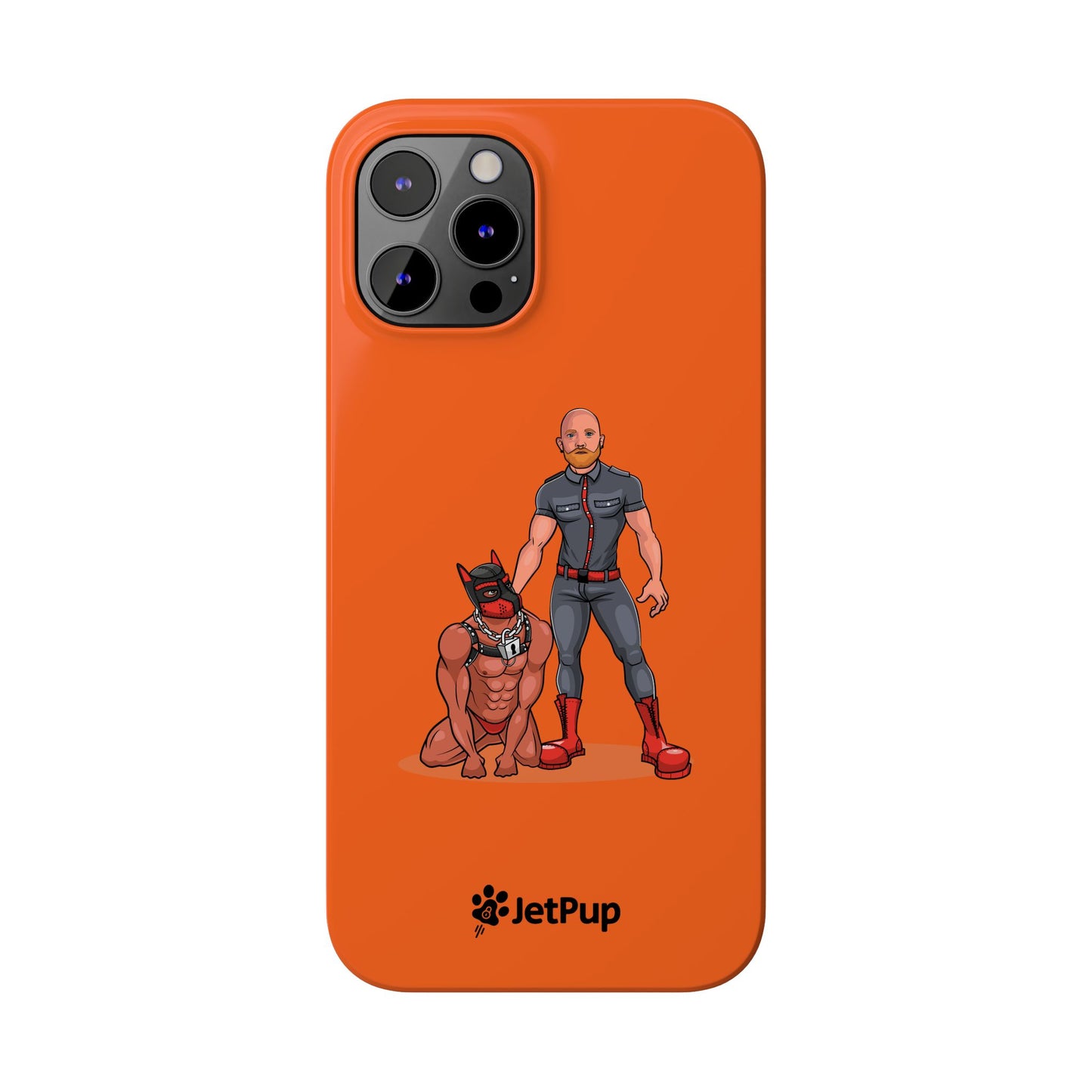 Dad & Pup Slim iPhone Cases - Orange