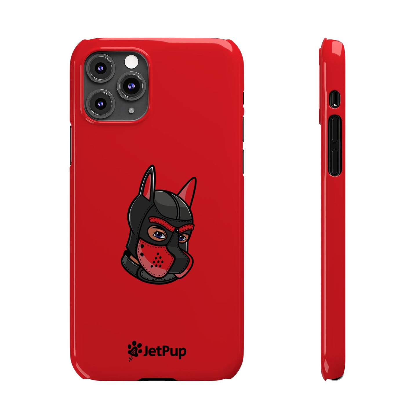 Pup Hood Slim iPhone Cases - Red