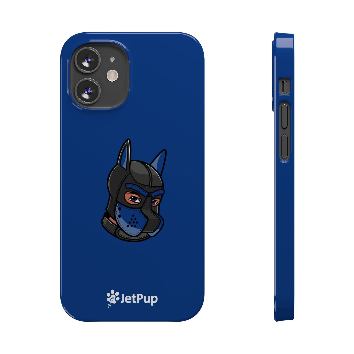 Pup Hood Slim iPhone Cases - Blue