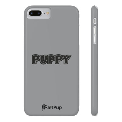 Puppy Slim iPhone Cases - Grey