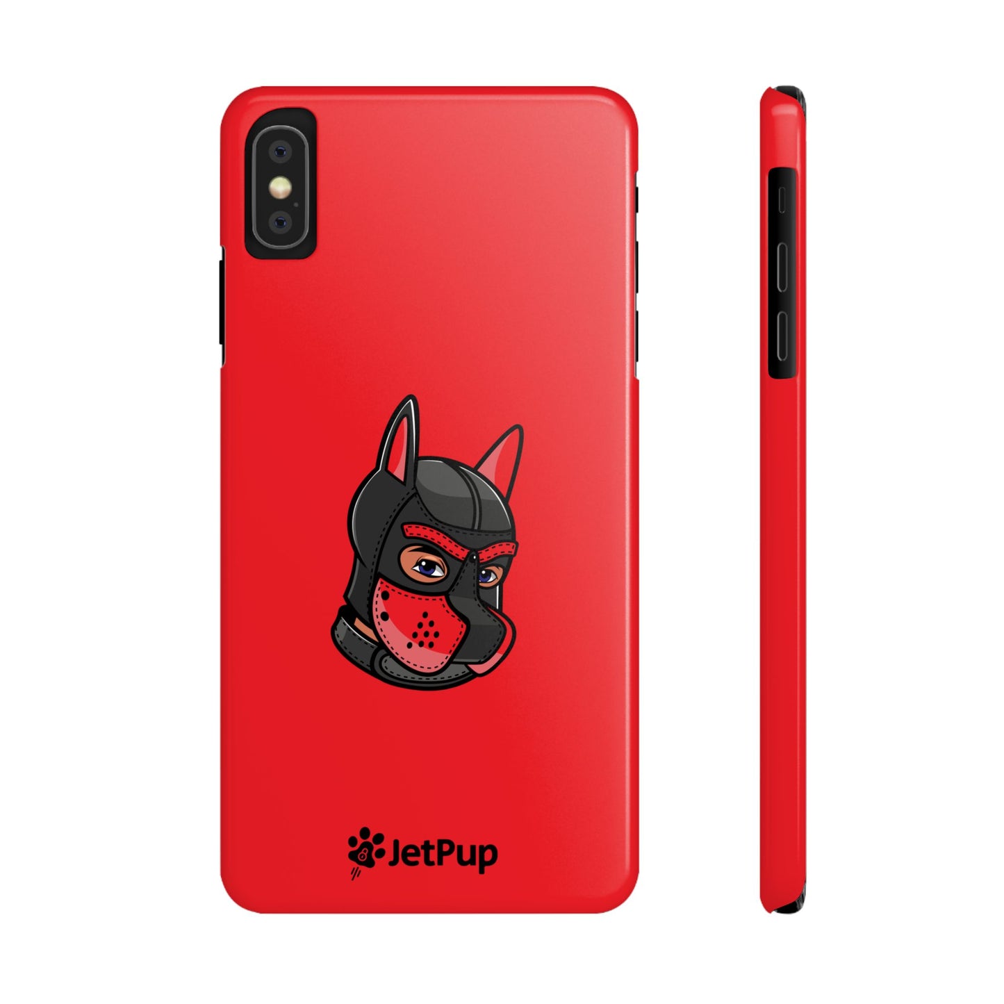 Pup Hood Slim iPhone Cases - Red