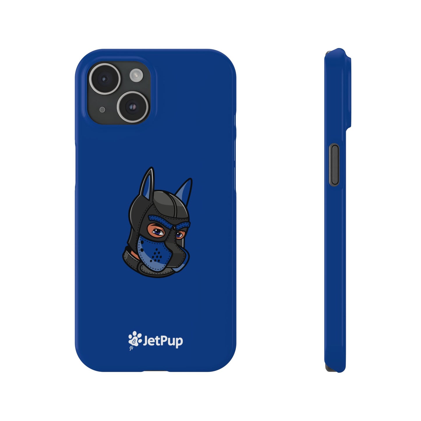 Pup Hood Slim iPhone Cases - Blue