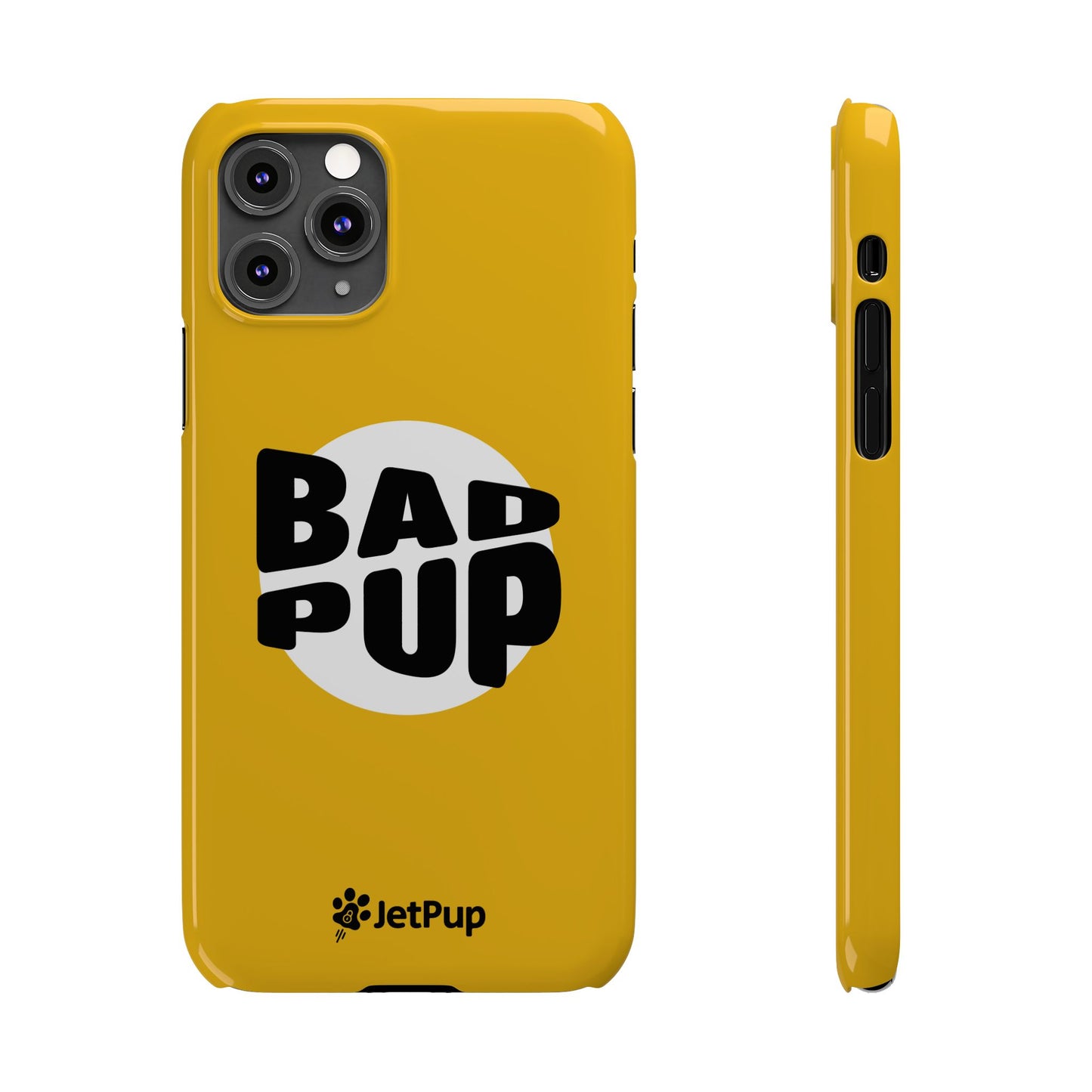 Bad Pup Slim iPhone Cases - Yellow