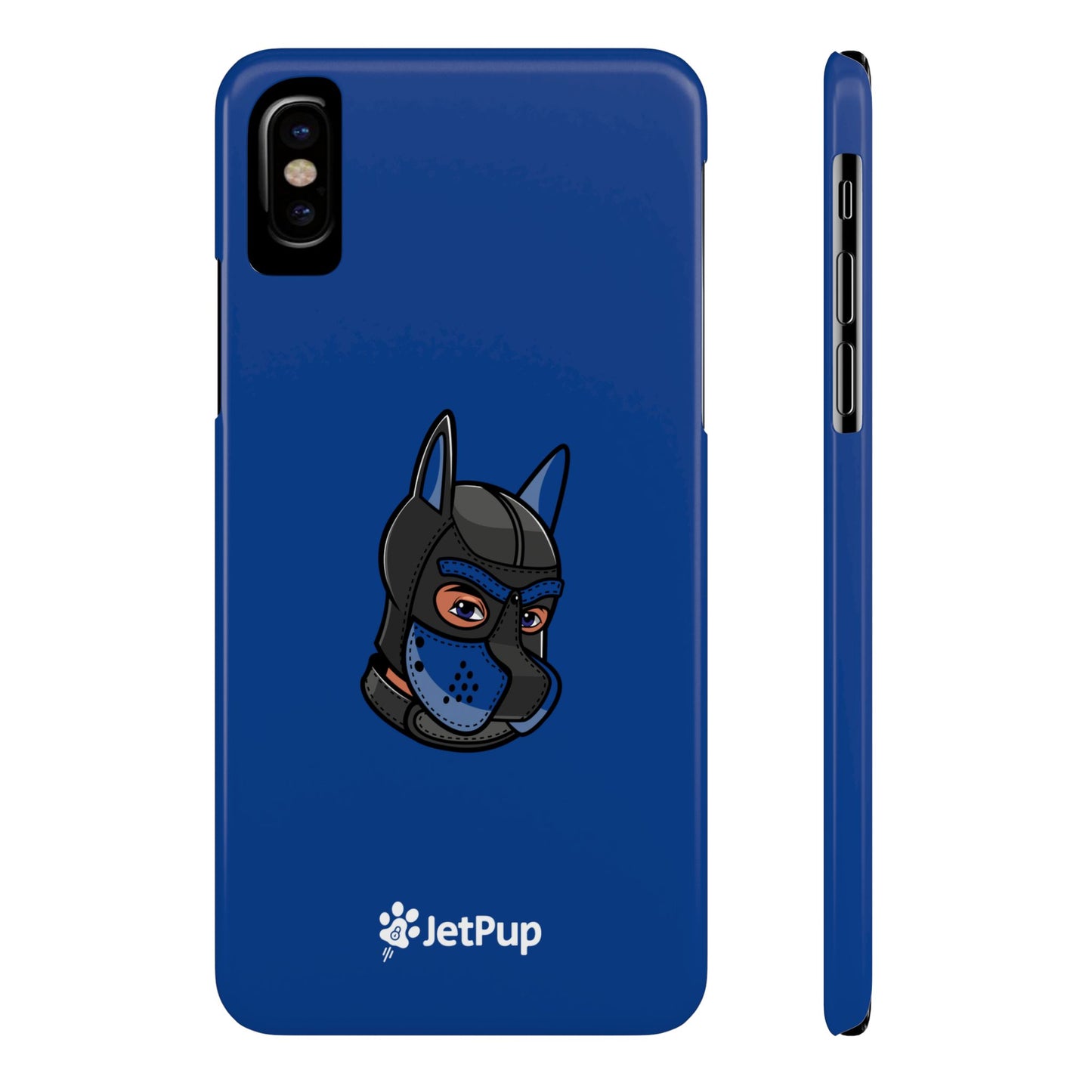 Pup Hood Slim iPhone Cases - Blue