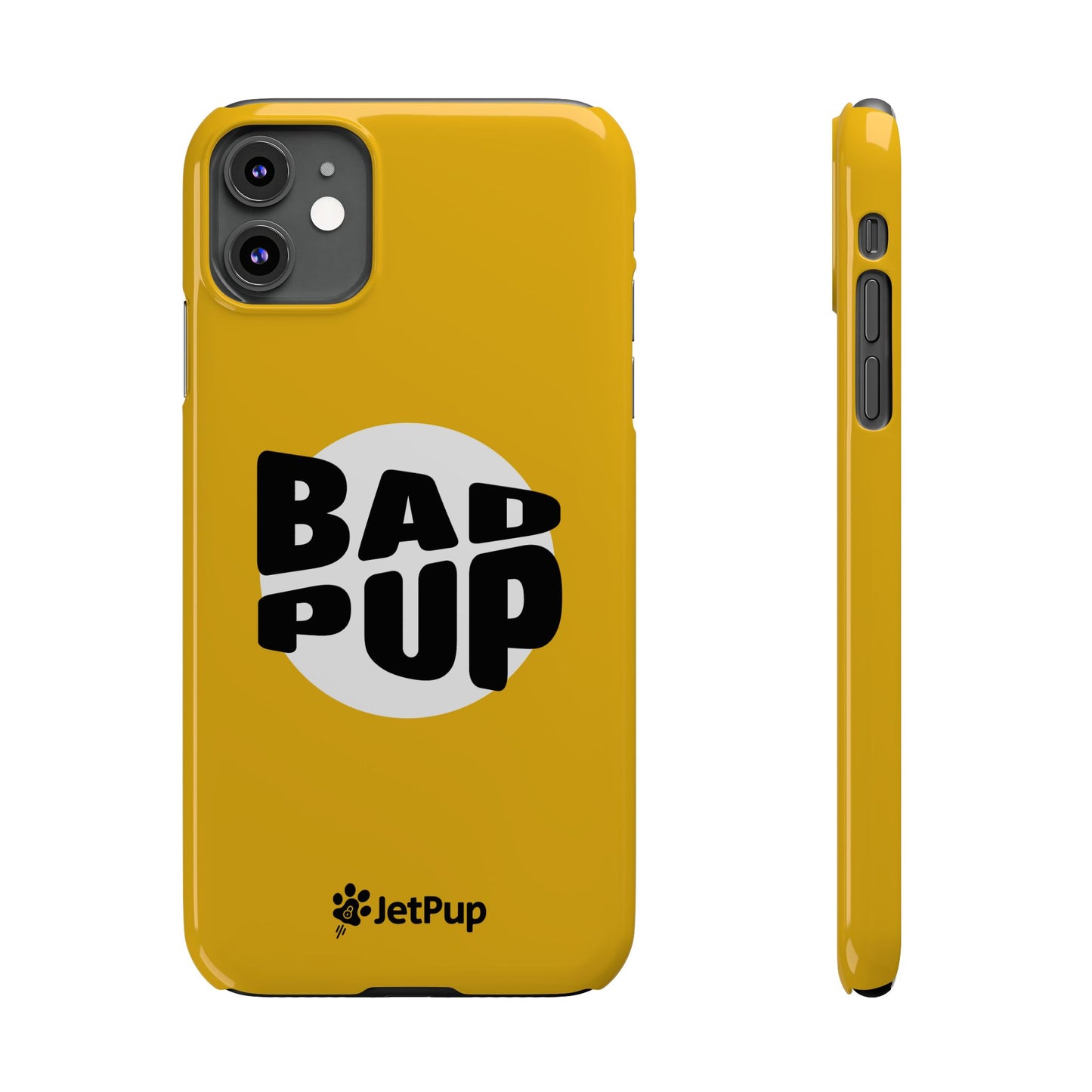 Bad Pup Slim iPhone Cases - Yellow