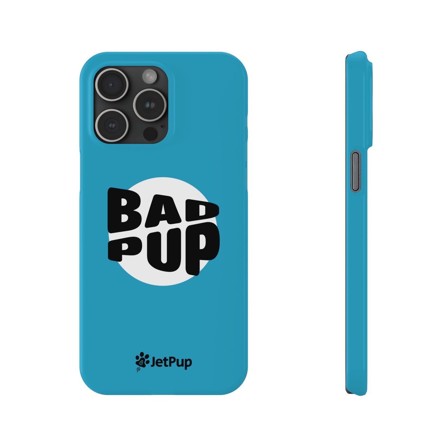 Bad Pup Slim iPhone Cases - Turquoise