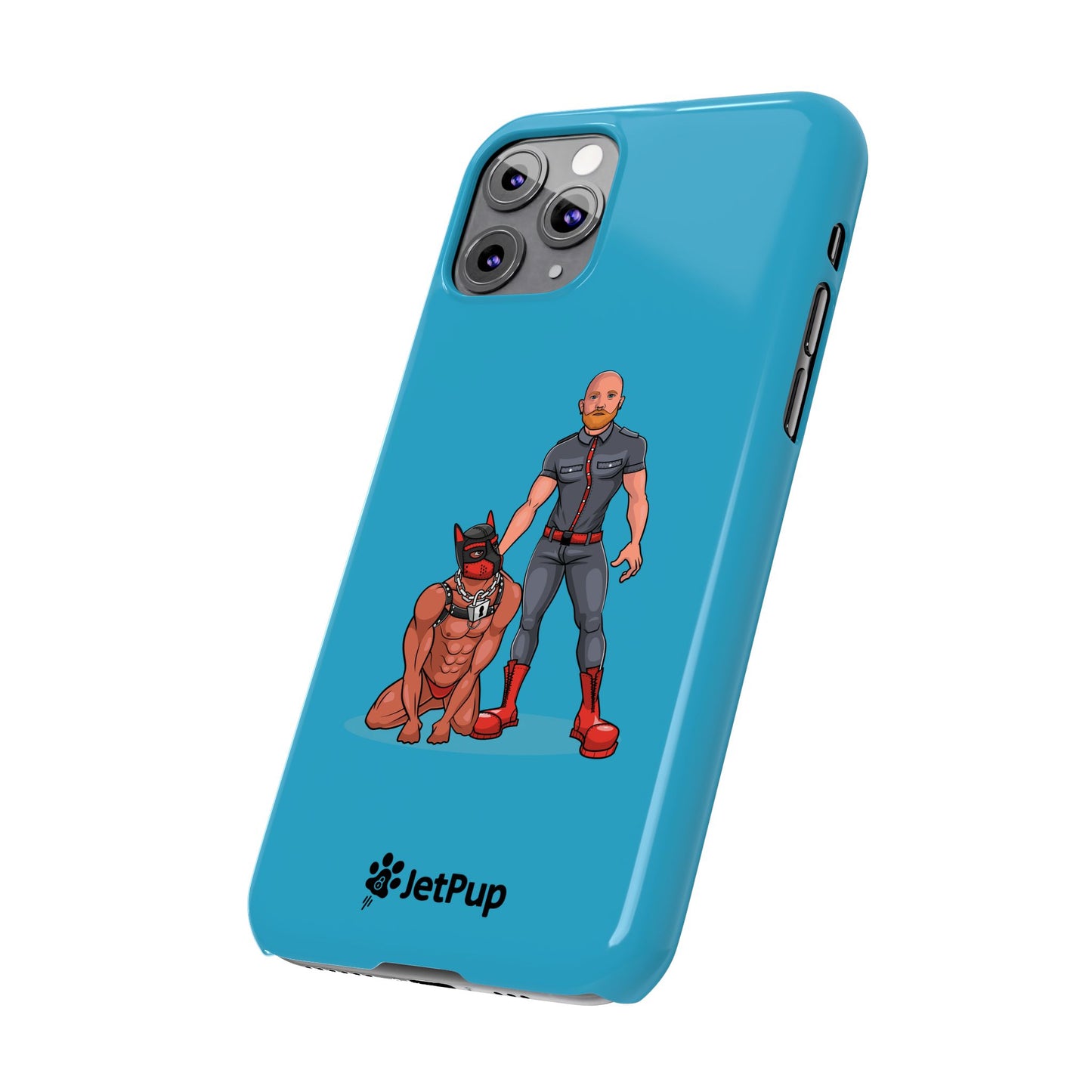 Dad & Pup Slim iPhone Cases - Turquoise
