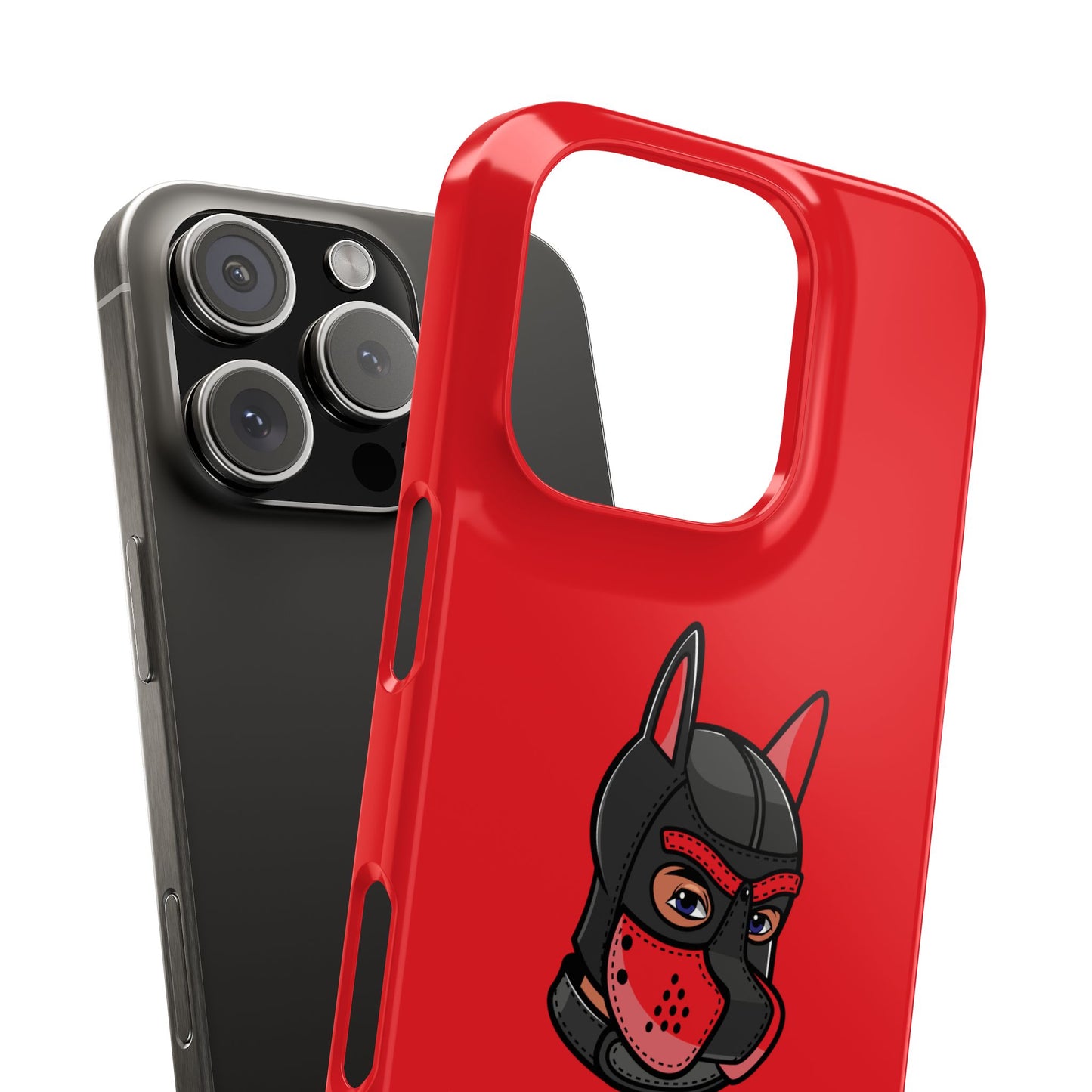 Pup Hood Slim iPhone Cases - Red