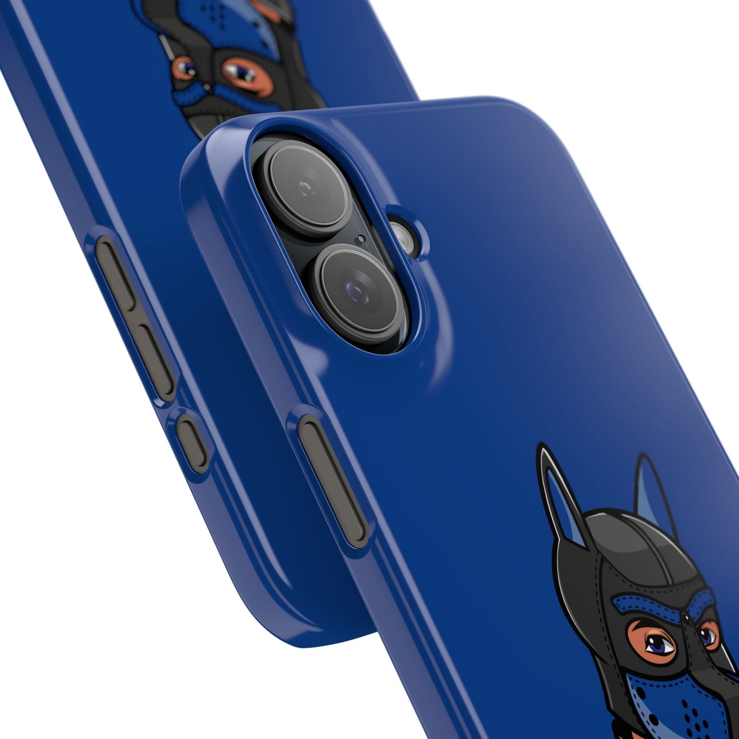 Pup Hood Slim iPhone Cases - Blue