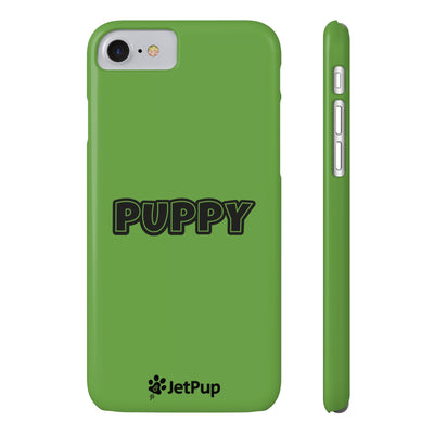 Puppy Slim iPhone Cases - Green