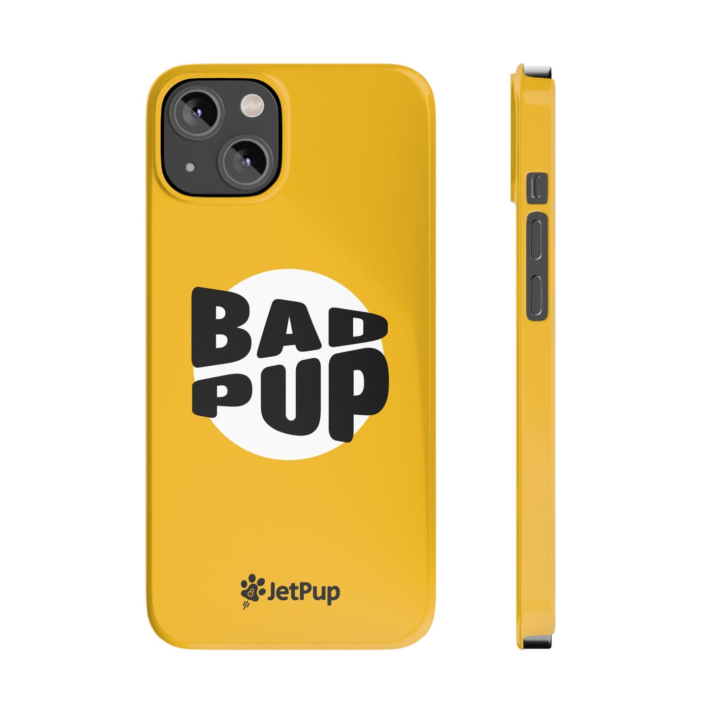 Bad Pup Slim iPhone Cases - Yellow