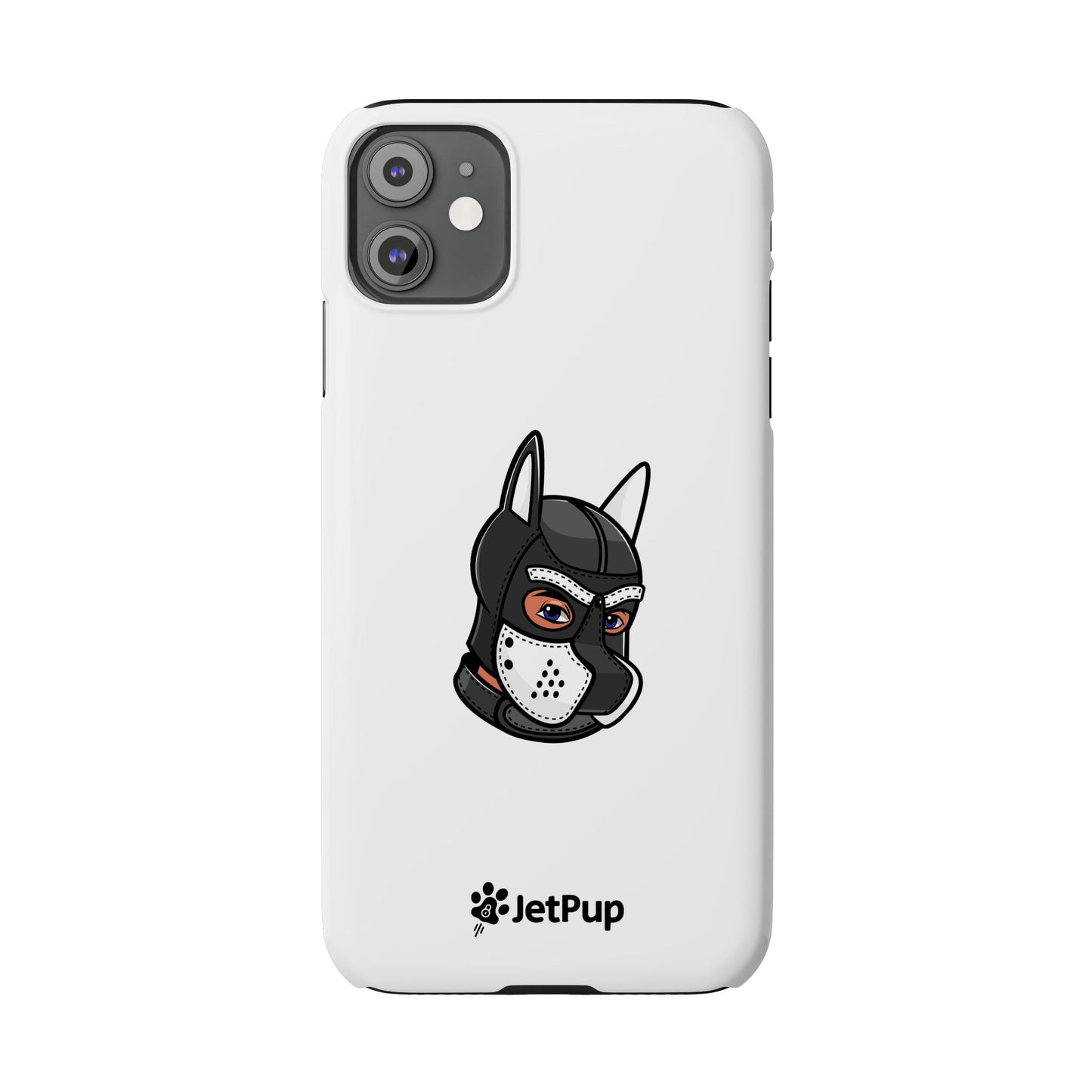 Pup Hood Slim iPhone Cases - White