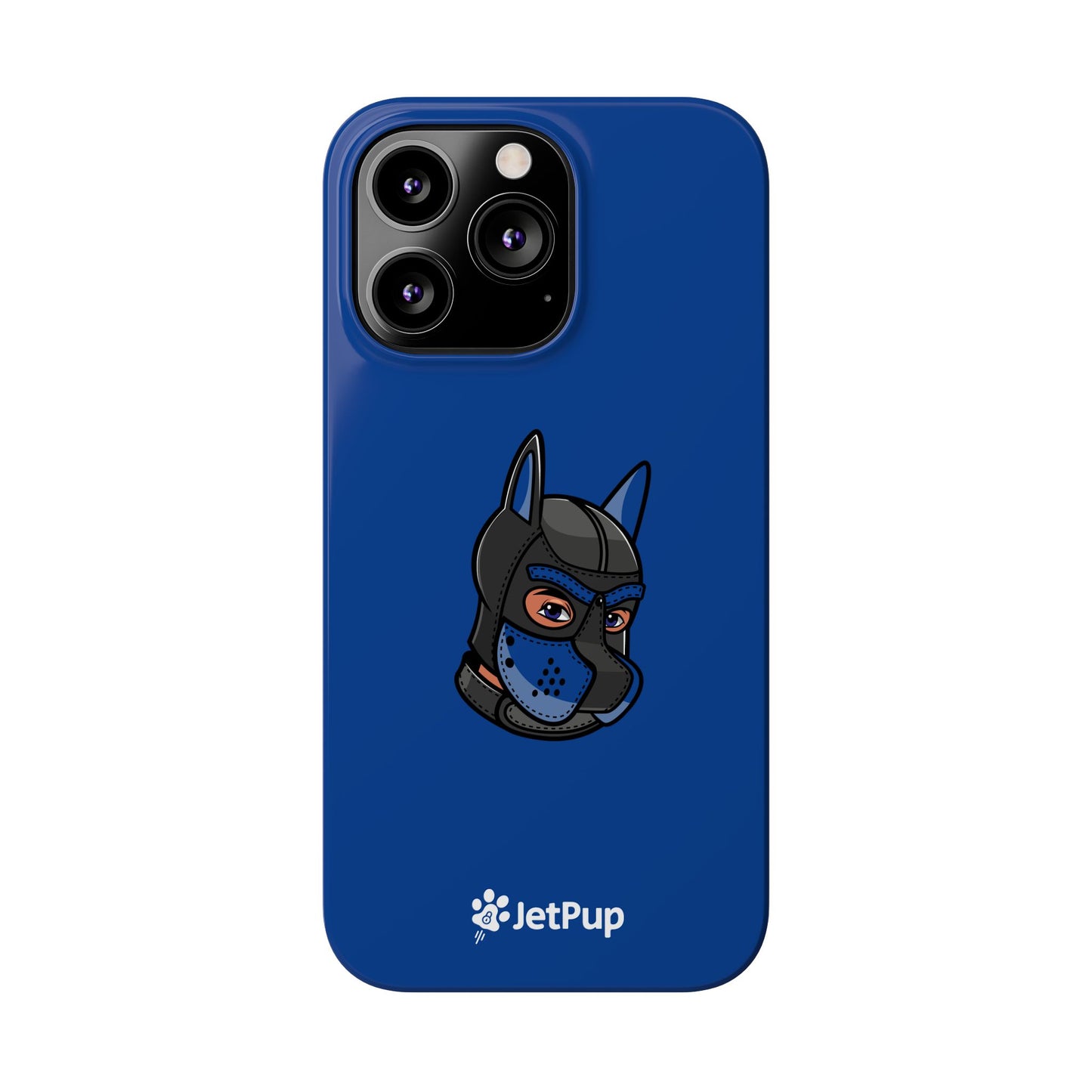 Pup Hood Slim iPhone Cases - Blue
