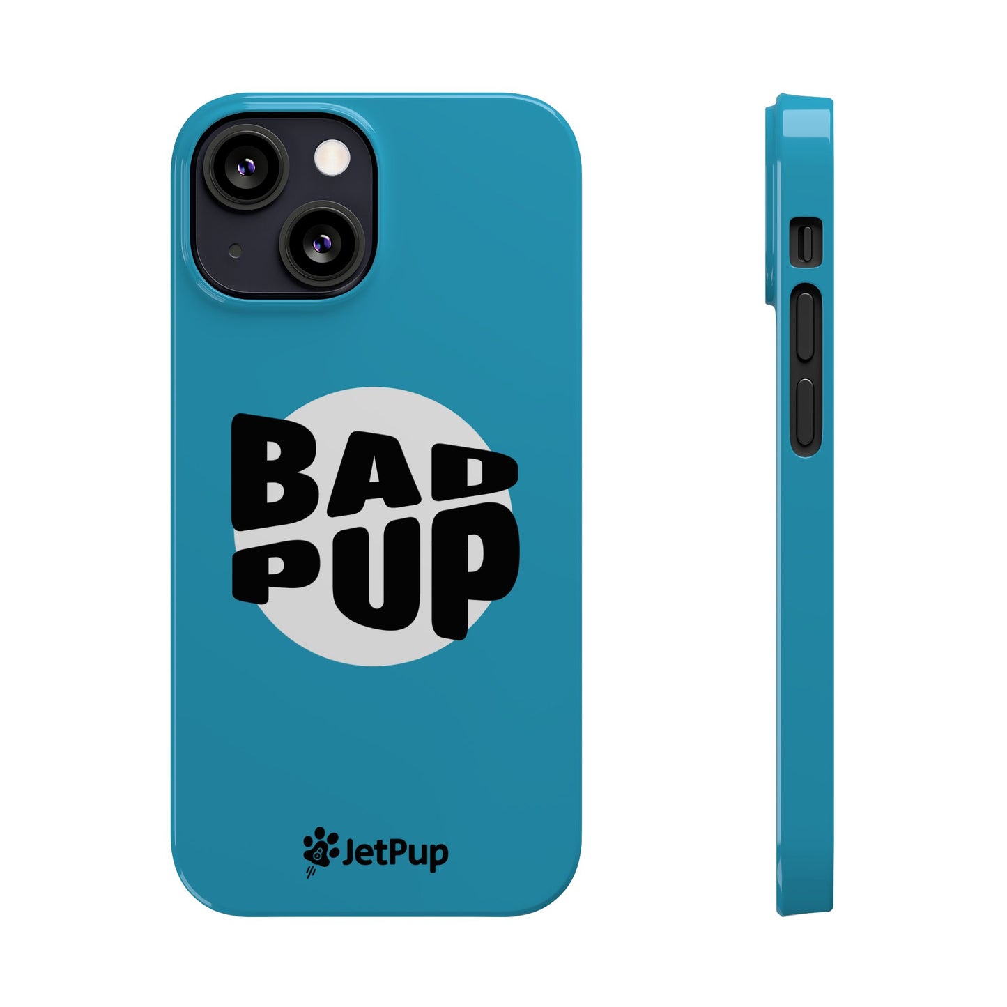 Bad Pup Slim iPhone Cases - Turquoise