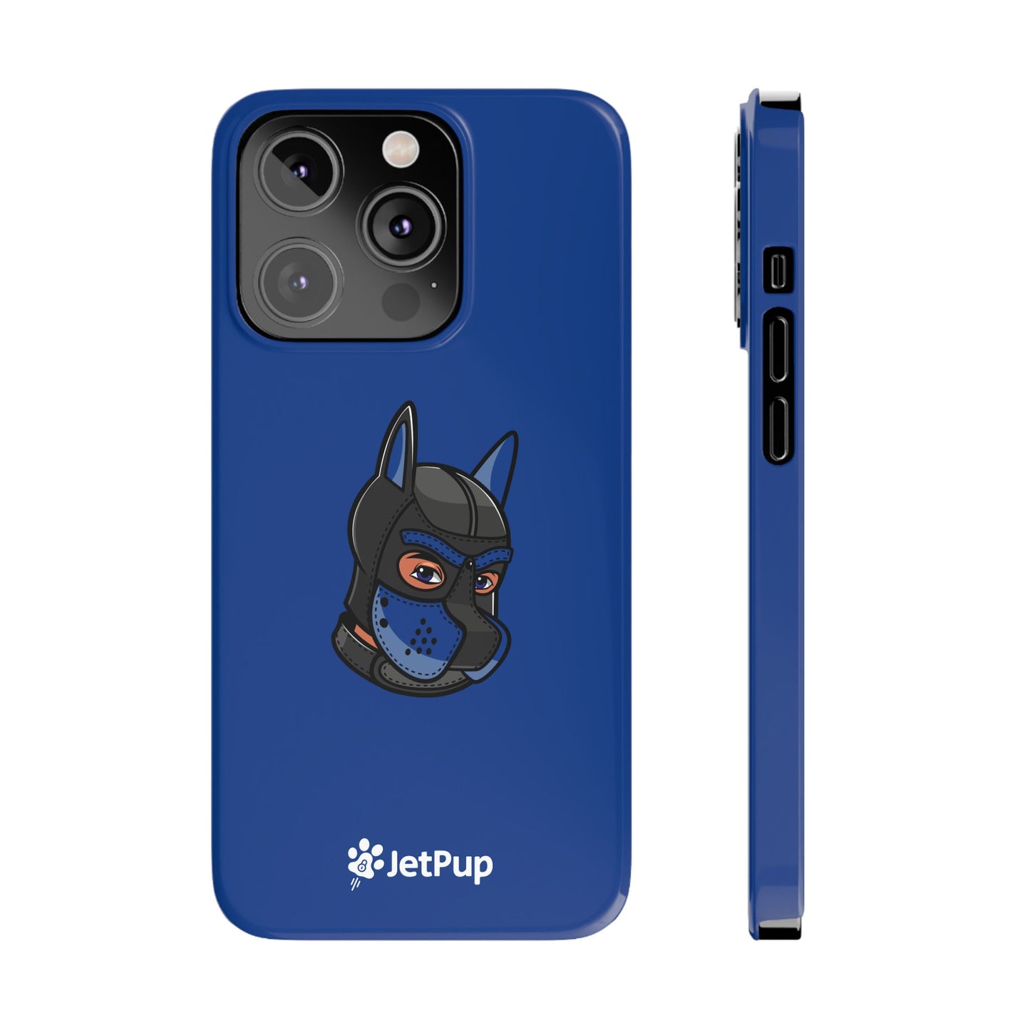 Pup Hood Slim iPhone Cases - Blue