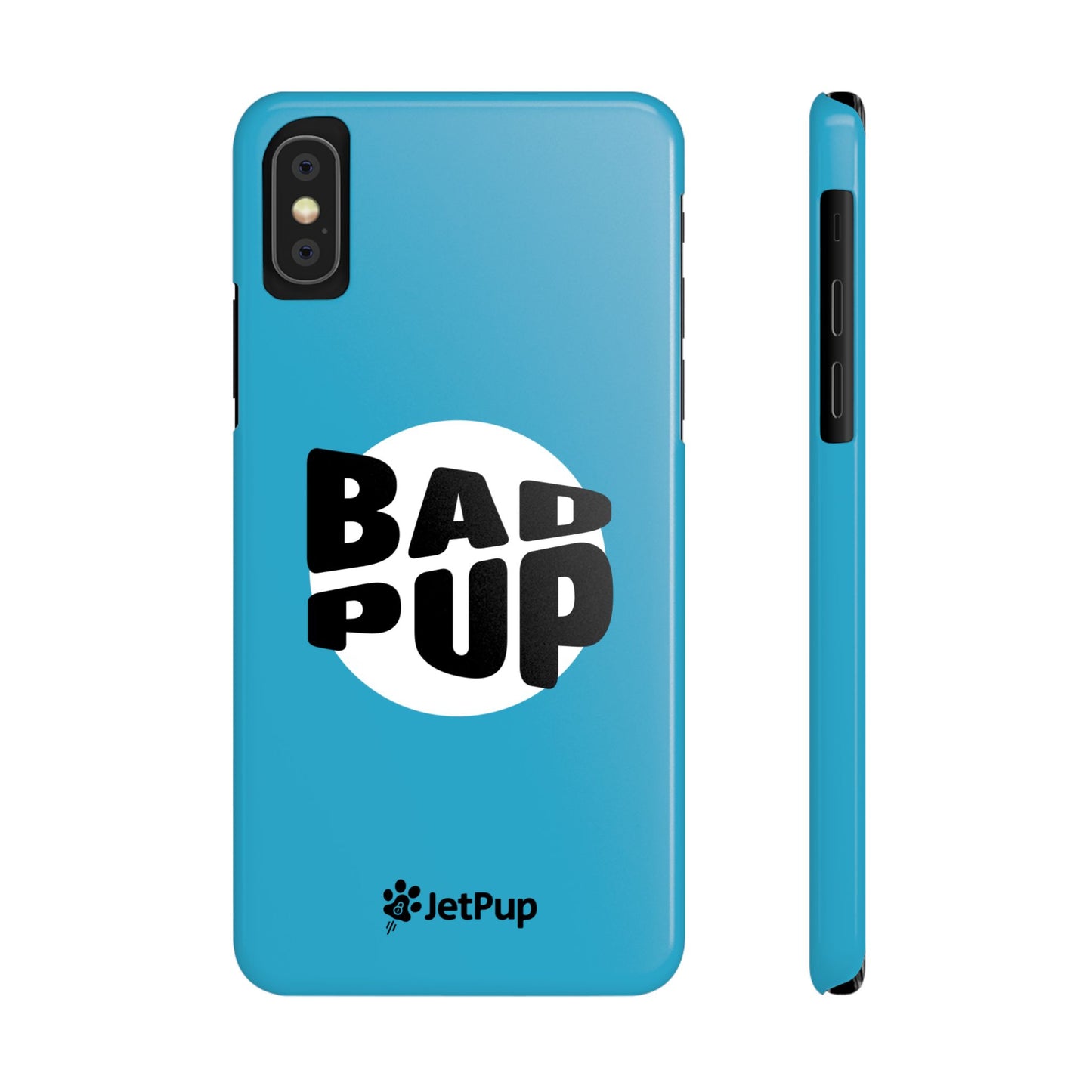Bad Pup Slim iPhone Cases - Turquoise