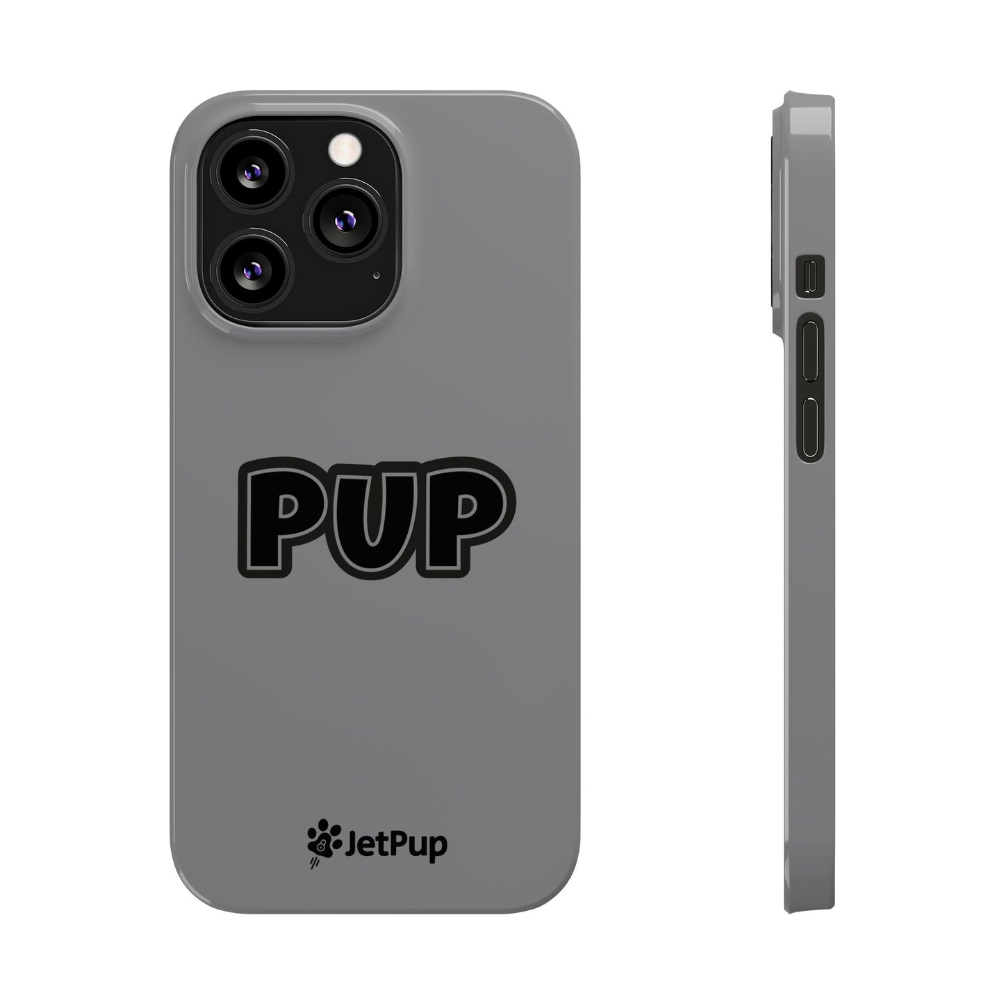 Pup Slim iPhone Cases - Grey