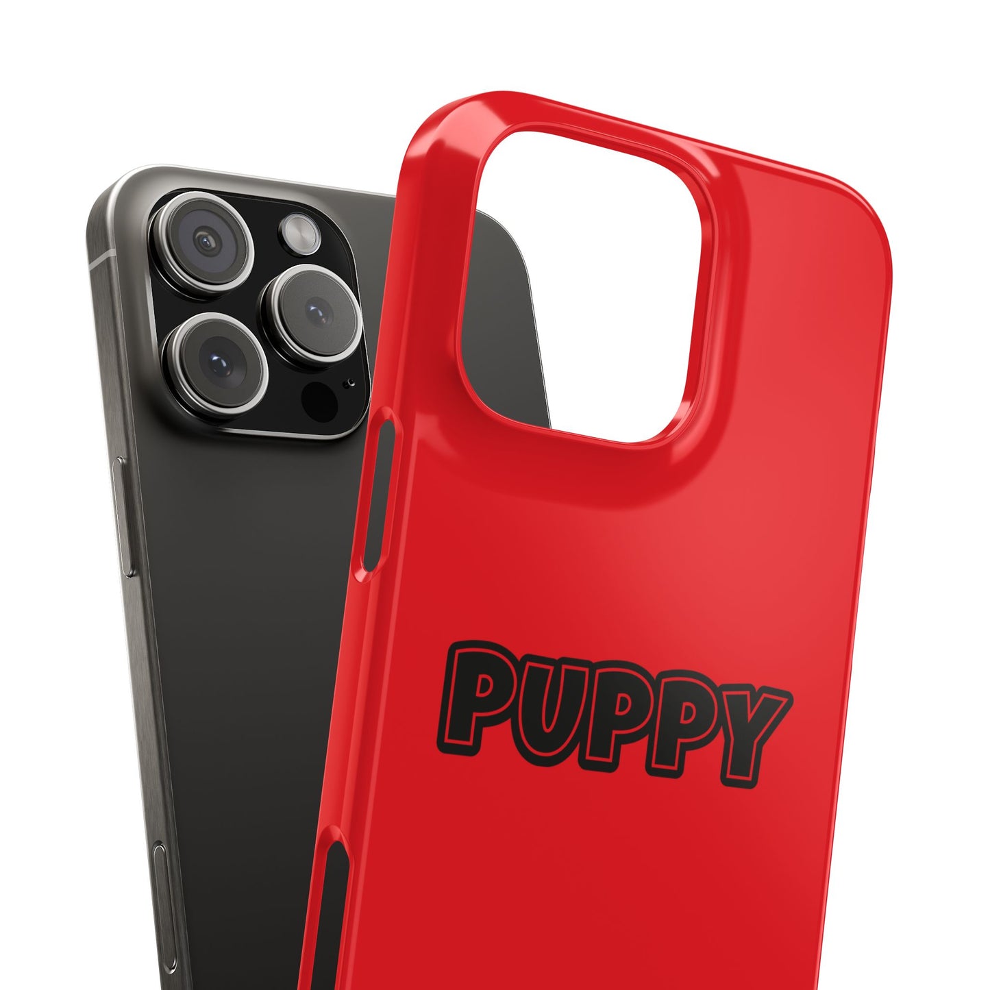 Puppy Slim iPhone Cases - Red