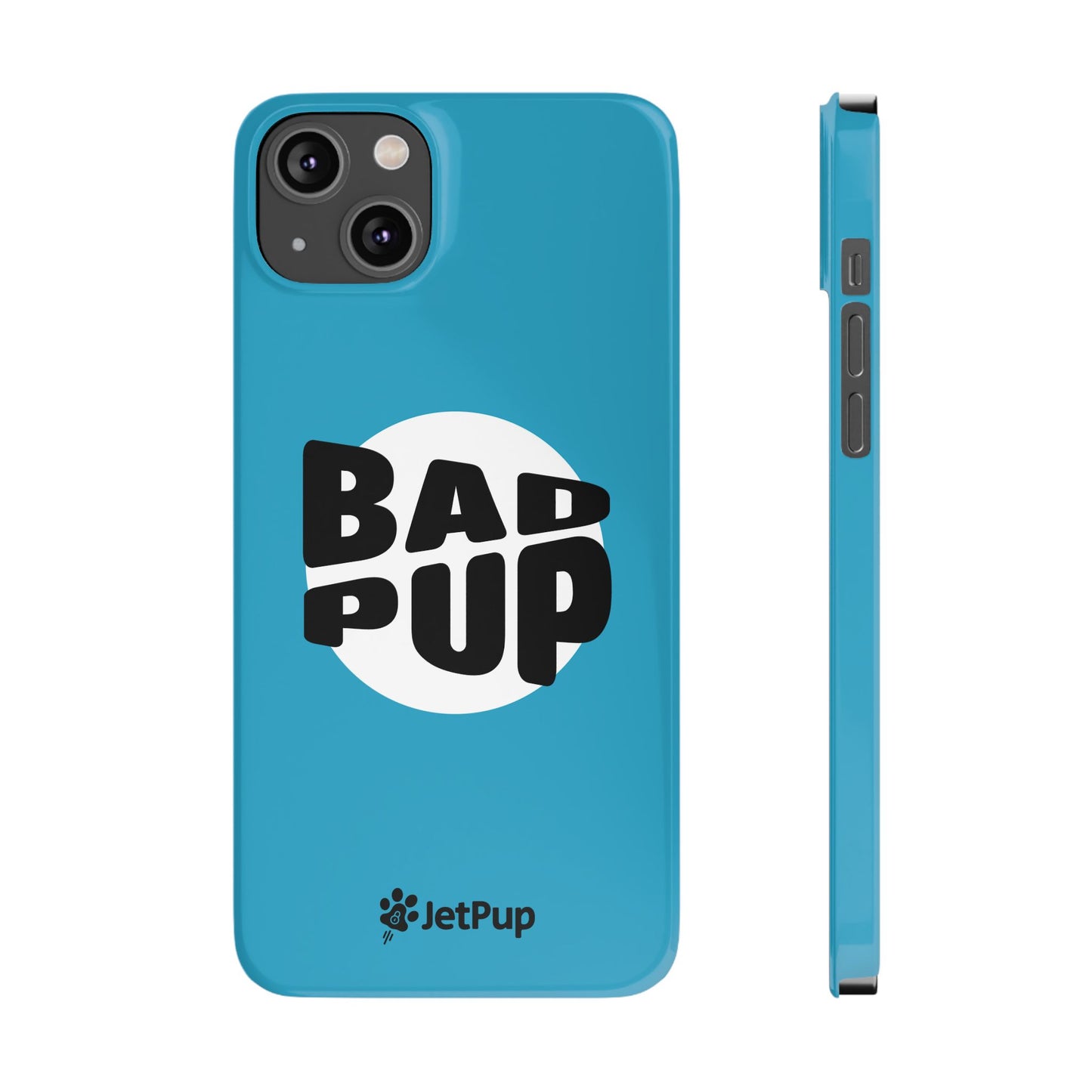 Bad Pup Slim iPhone Cases - Turquoise