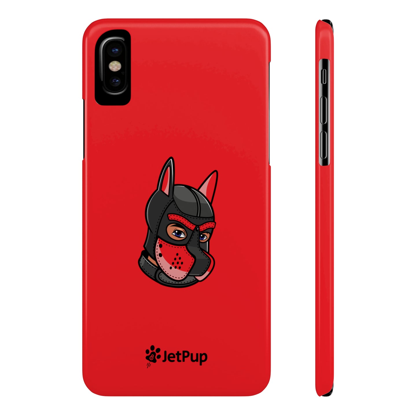 Pup Hood Slim iPhone Cases - Red