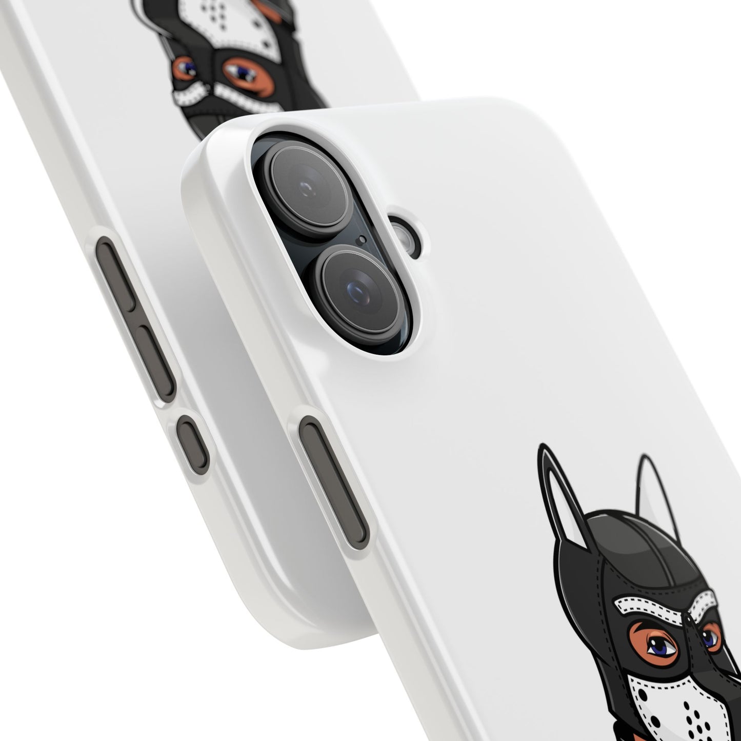 Pup Hood Slim iPhone Cases - White