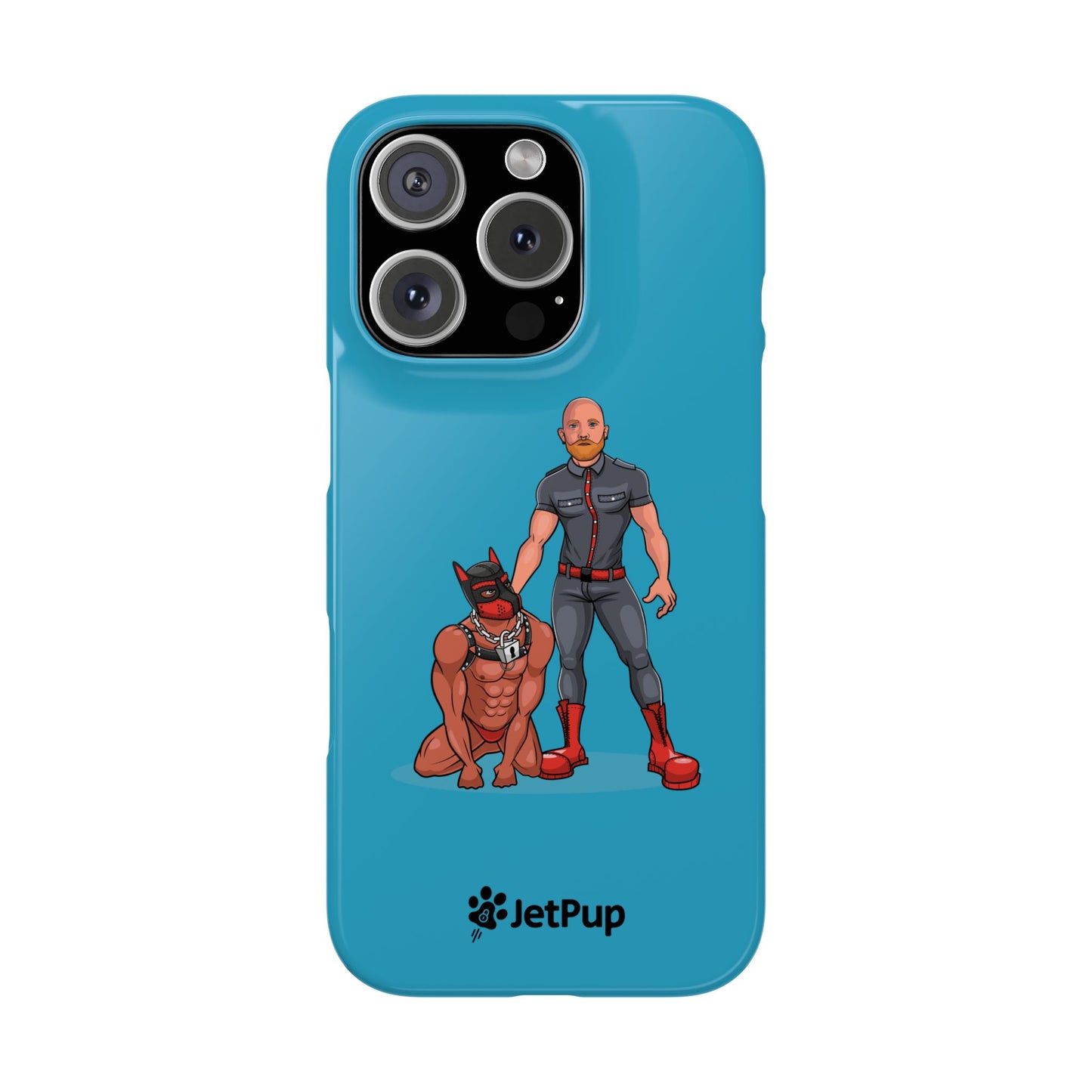 Dad & Pup Slim iPhone Cases - Turquoise