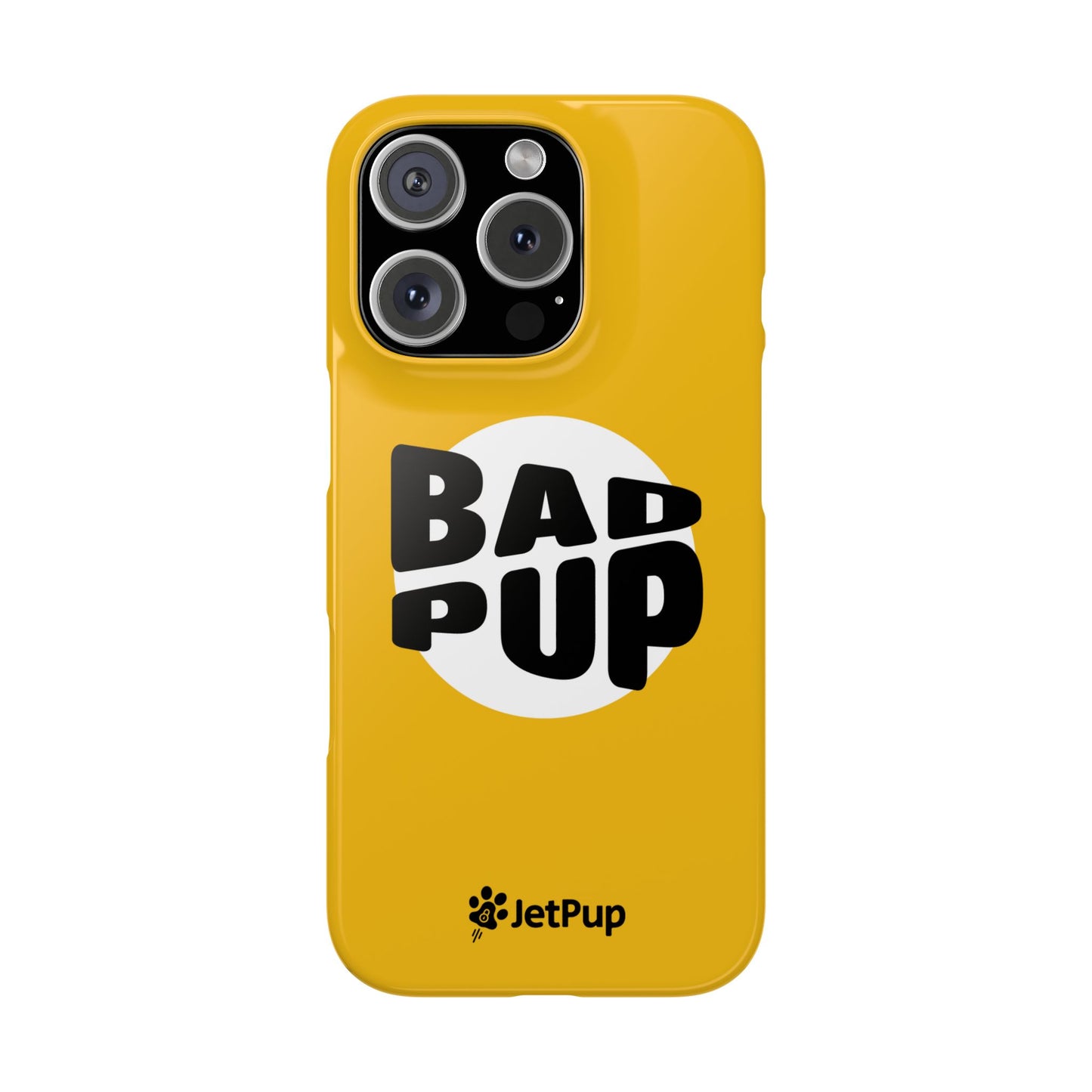 Bad Pup Slim iPhone Cases - Yellow