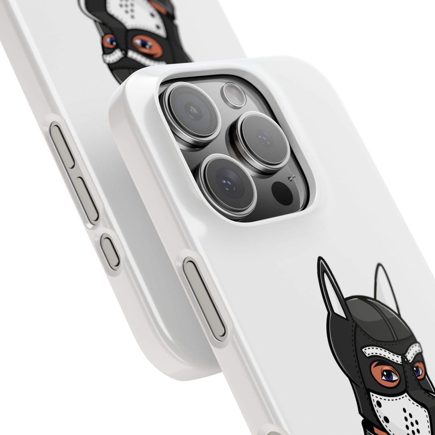 Pup Hood Slim iPhone Cases - White