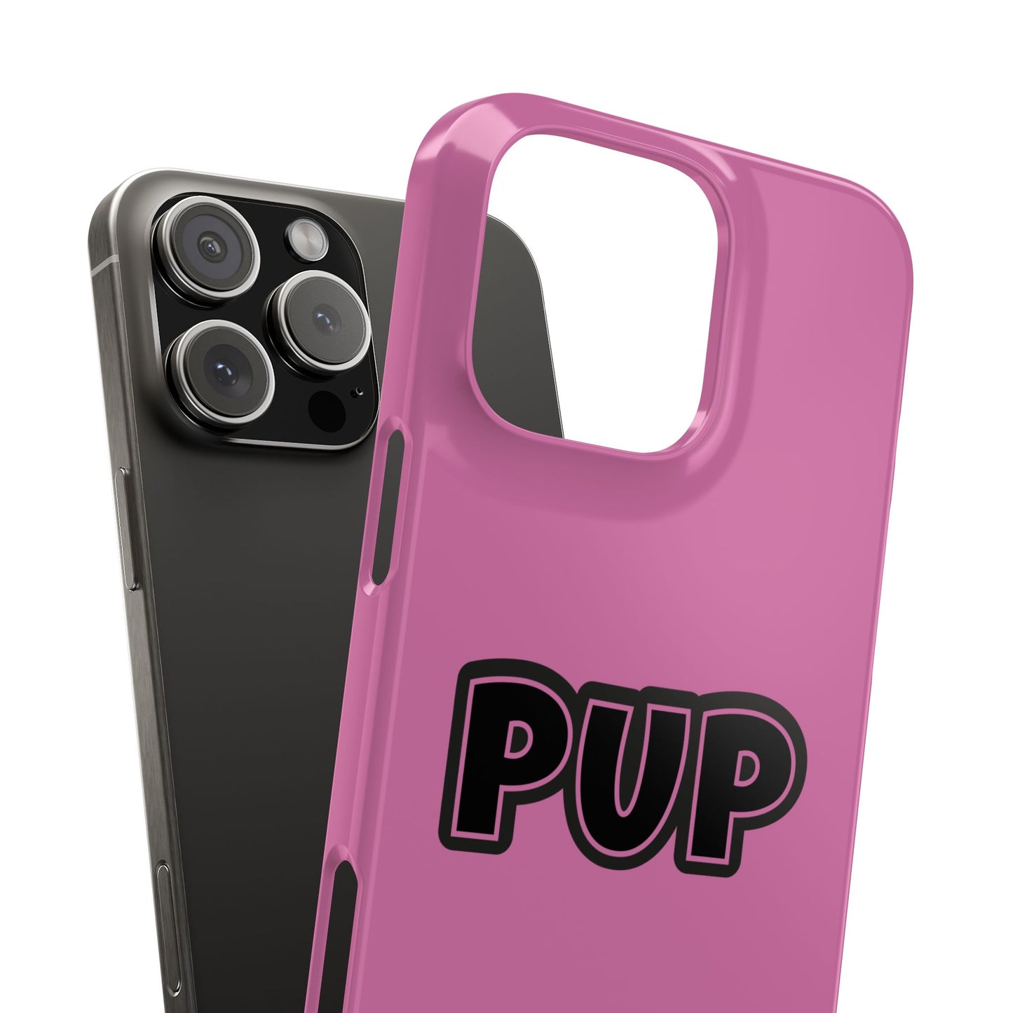 Pup Slim iPhone Cases - Pink