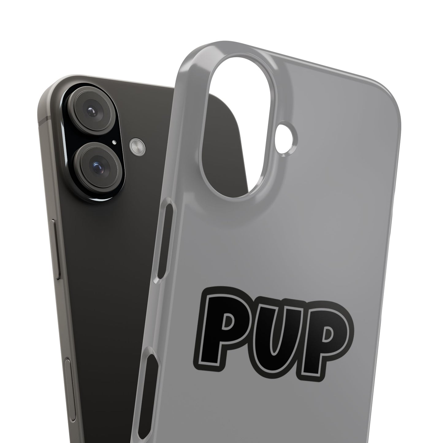Pup Slim iPhone Cases - Grey