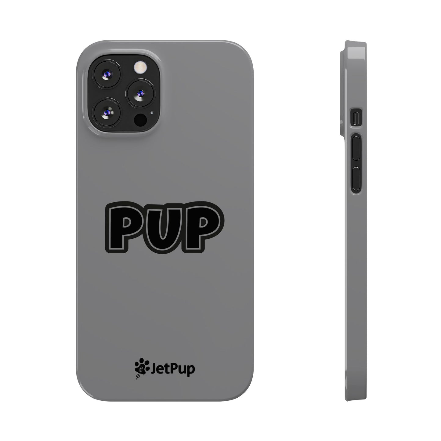 Pup Slim iPhone Cases - Grey