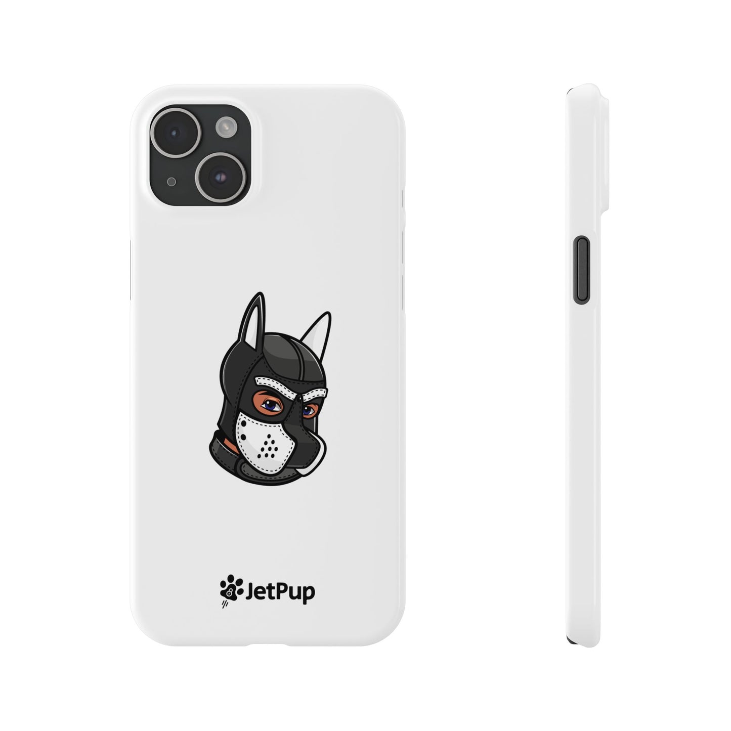 Pup Hood Slim iPhone Cases - White