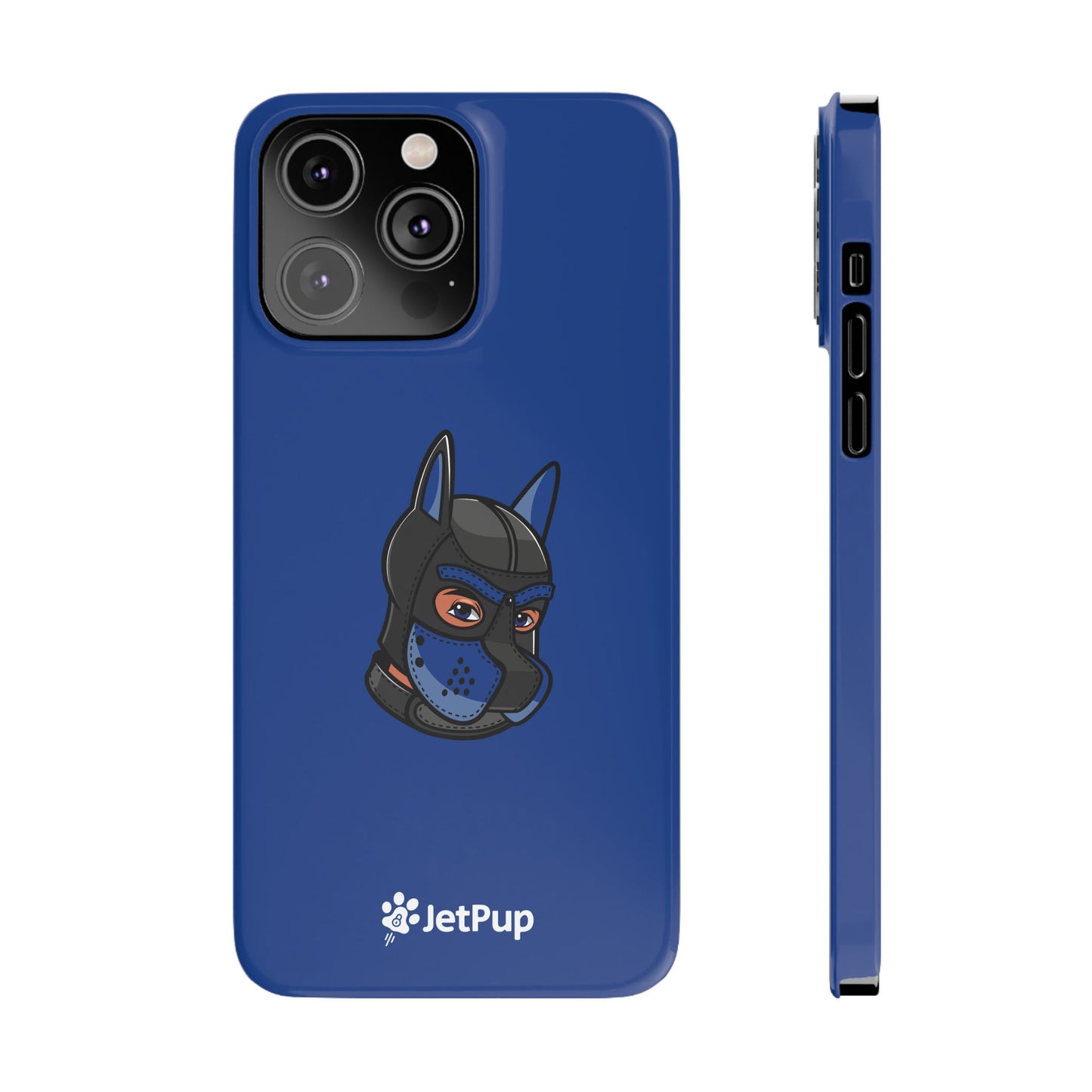 Pup Hood Slim iPhone Cases - Blue