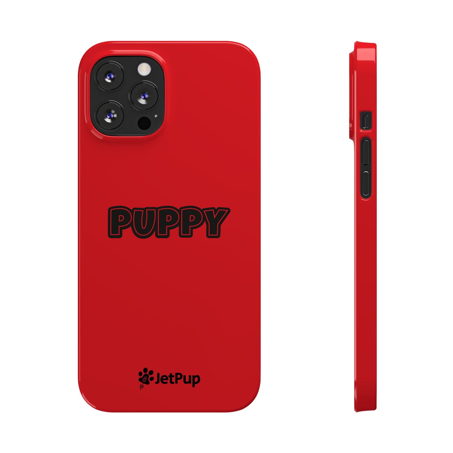 Puppy Slim iPhone Cases - Red