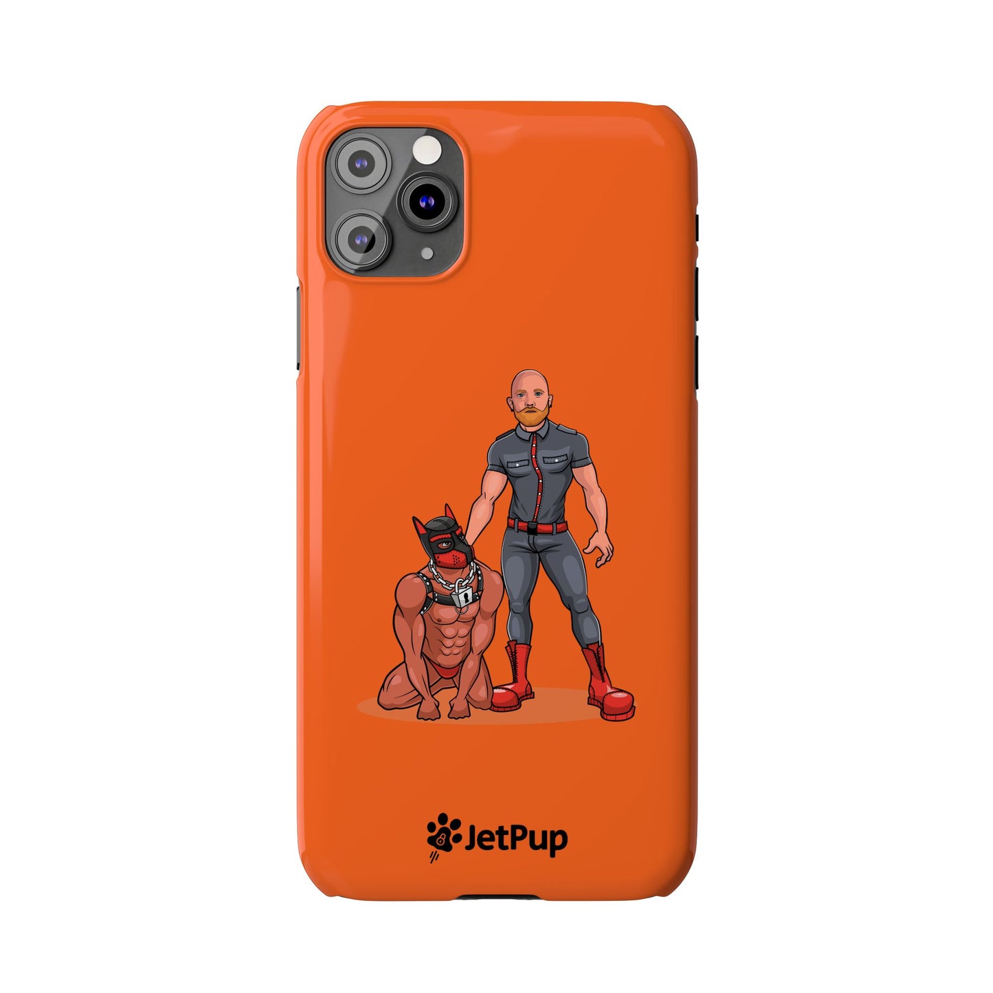Dad & Pup Slim iPhone Cases - Orange