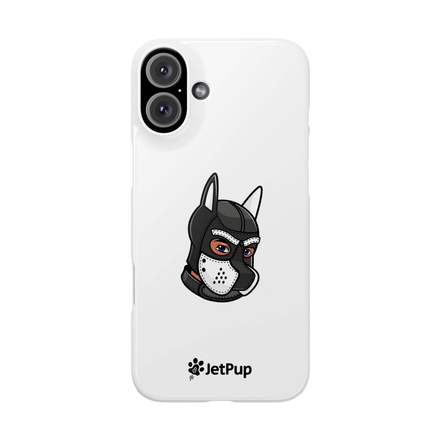 Pup Hood Slim iPhone Cases - White