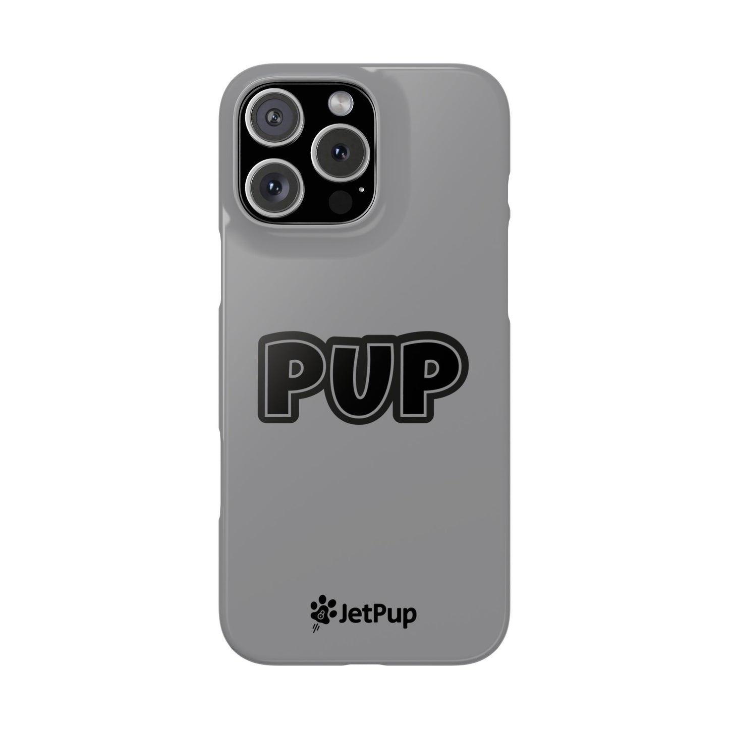 Pup Slim iPhone Cases - Grey