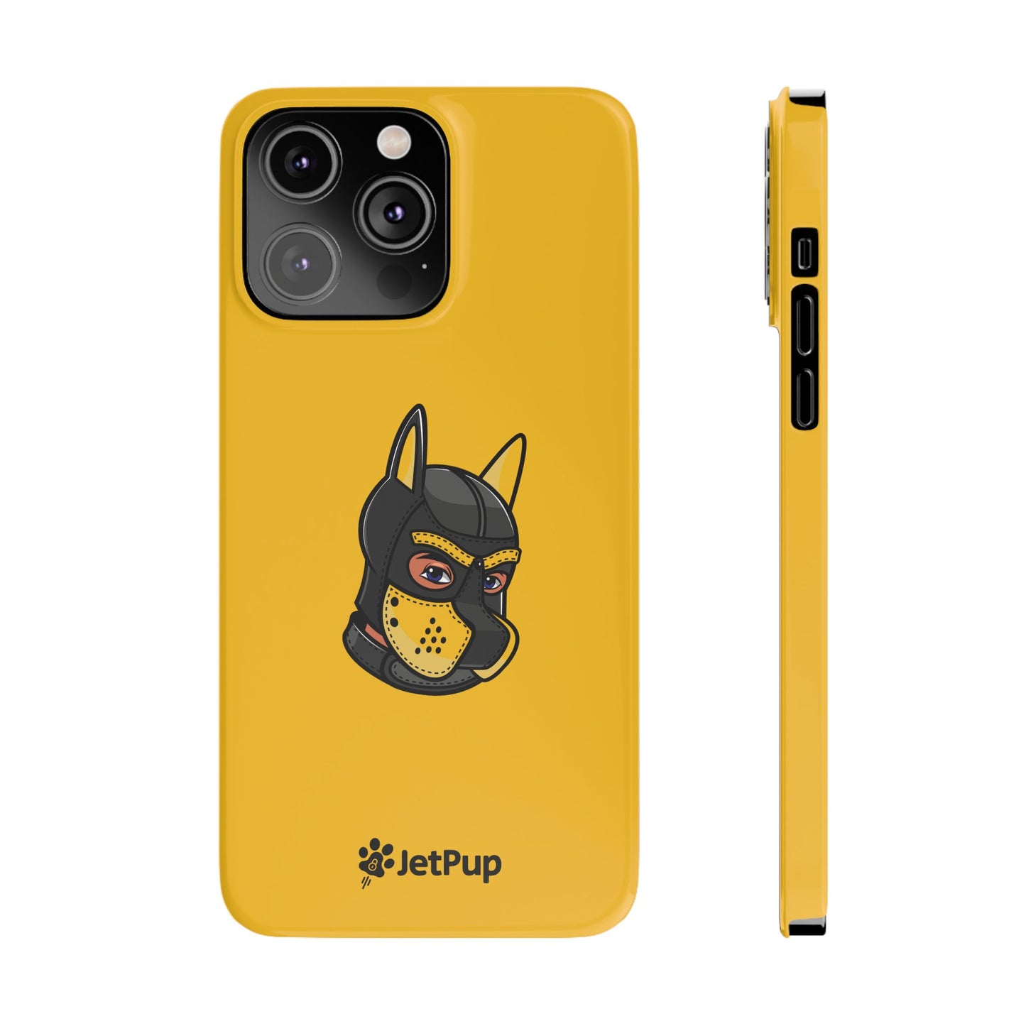 Pup Hood Slim iPhone Cases - Yellow