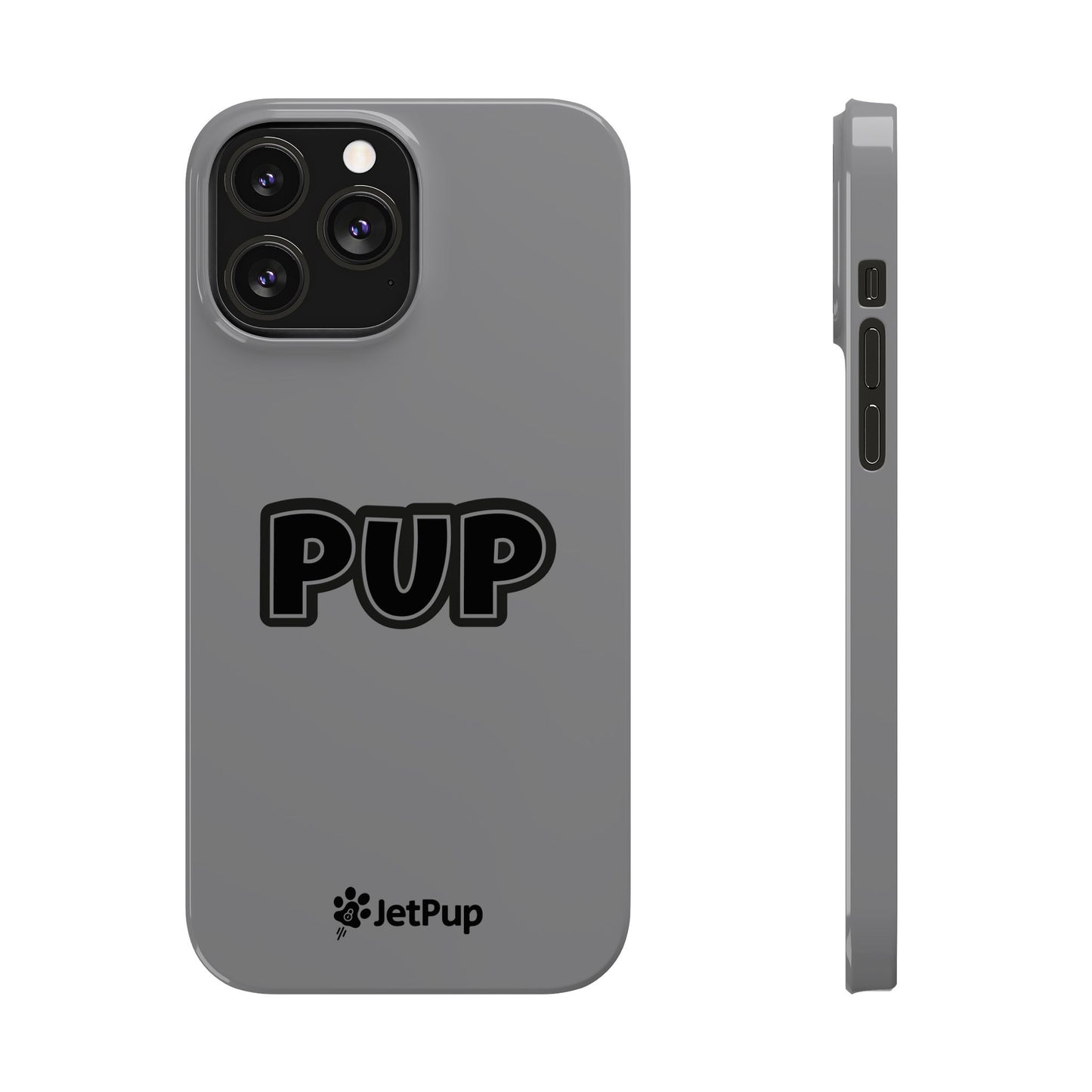 Pup Slim iPhone Cases - Grey