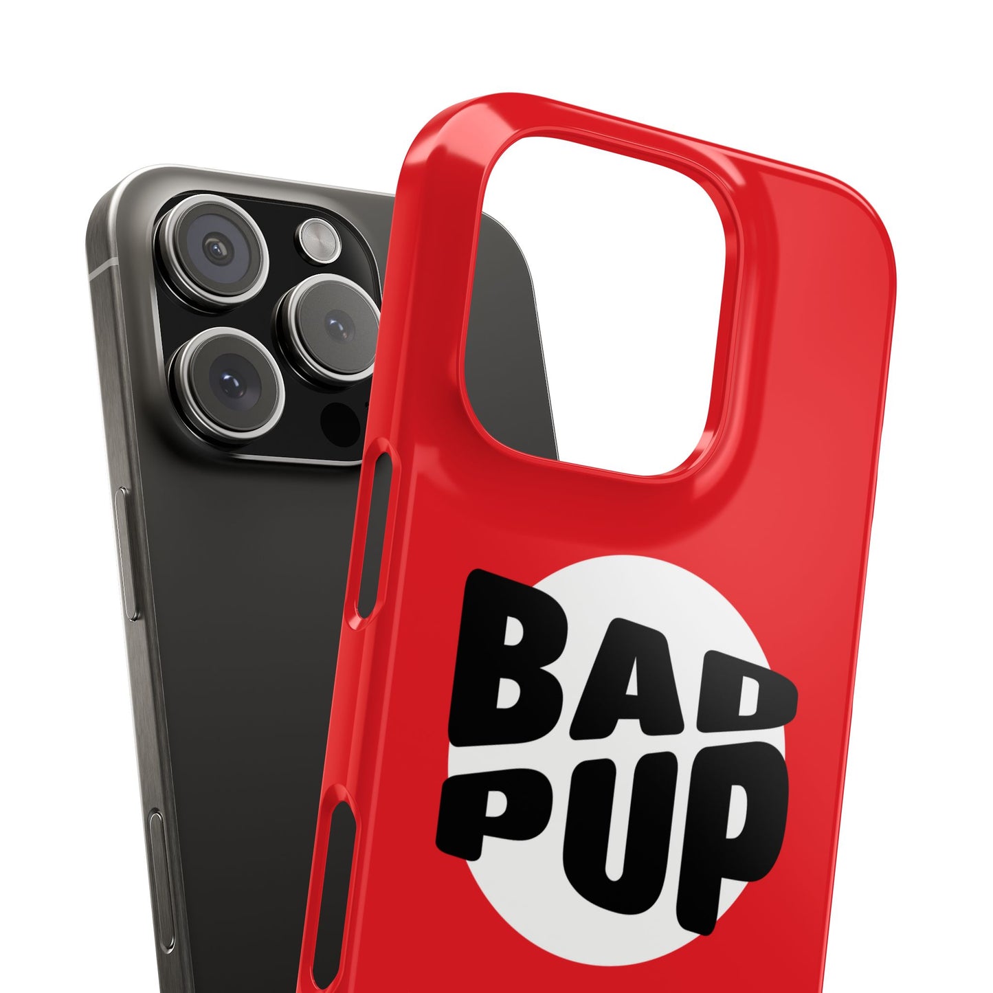 Bad Pup Slim iPhone Cases - Red