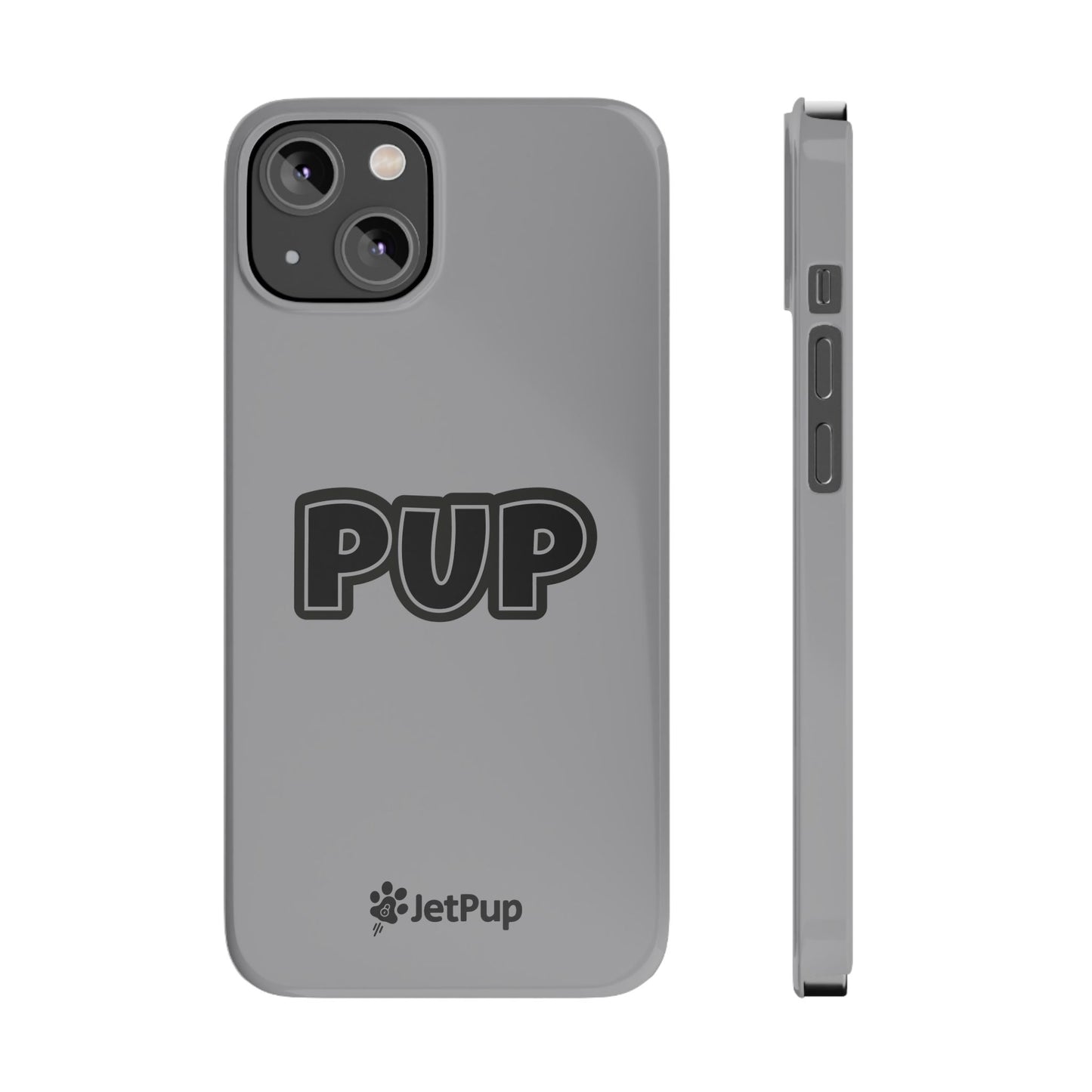 Pup Slim iPhone Cases - Grey