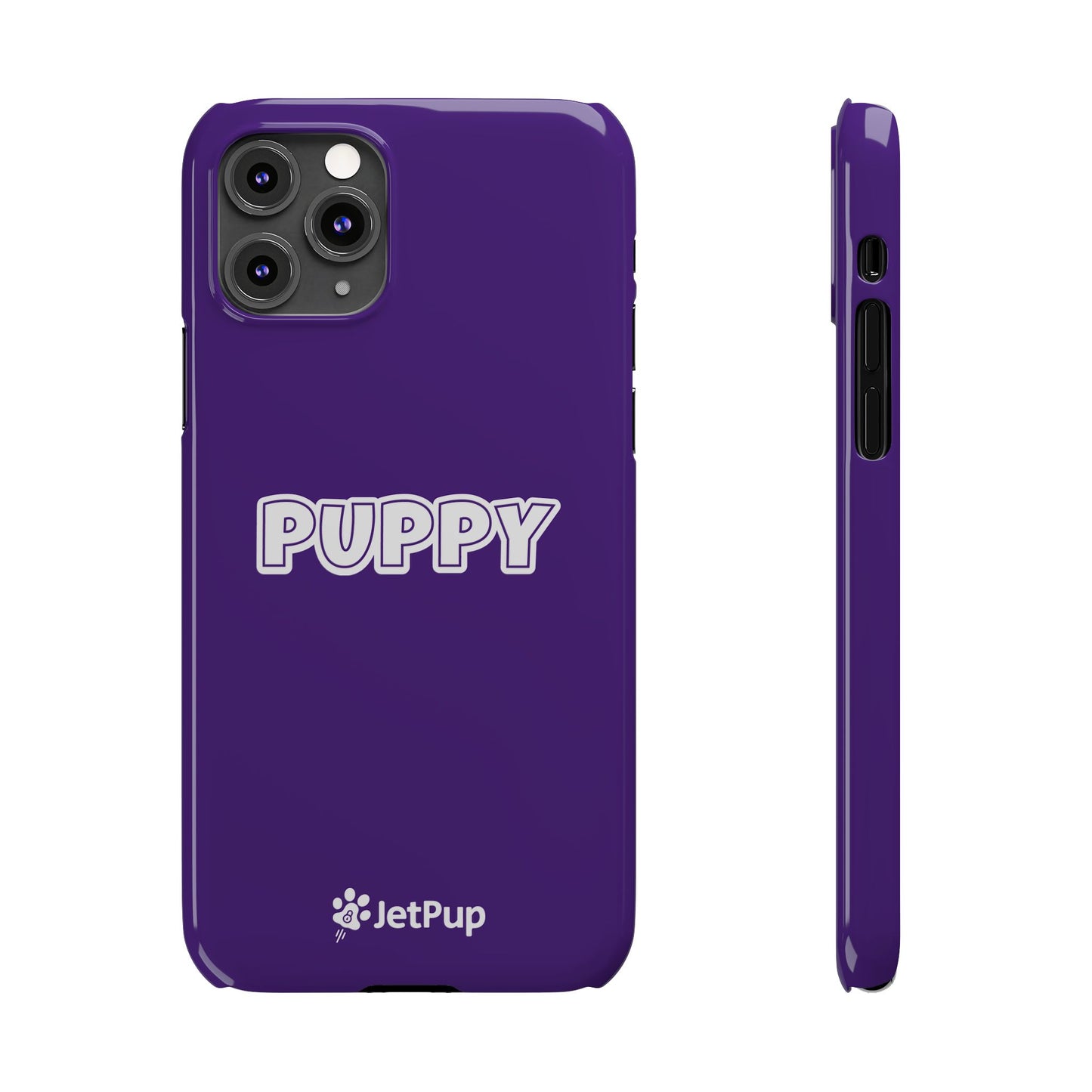 Puppy Slim iPhone Cases - Purple