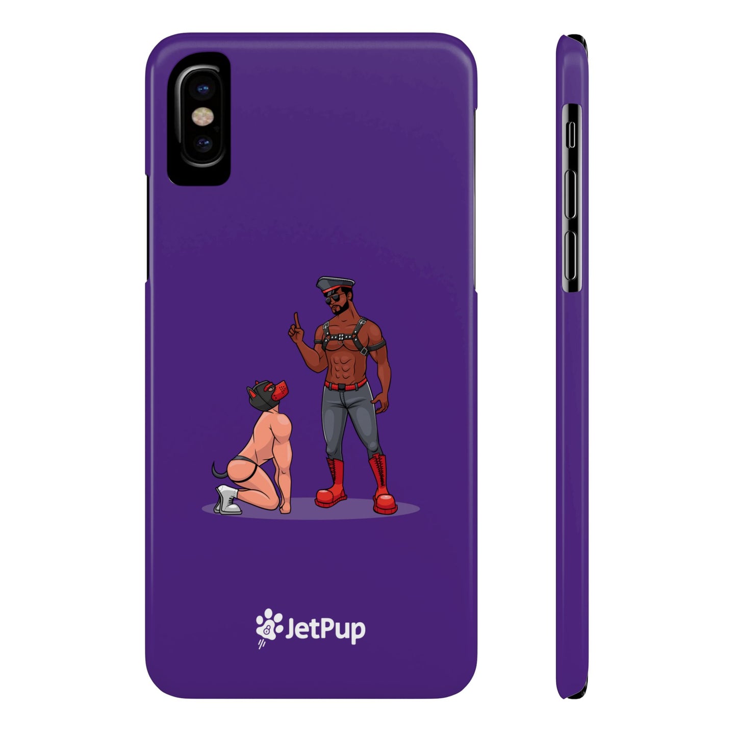 Sir & Pup Hood Slim iPhone Cases - Purple