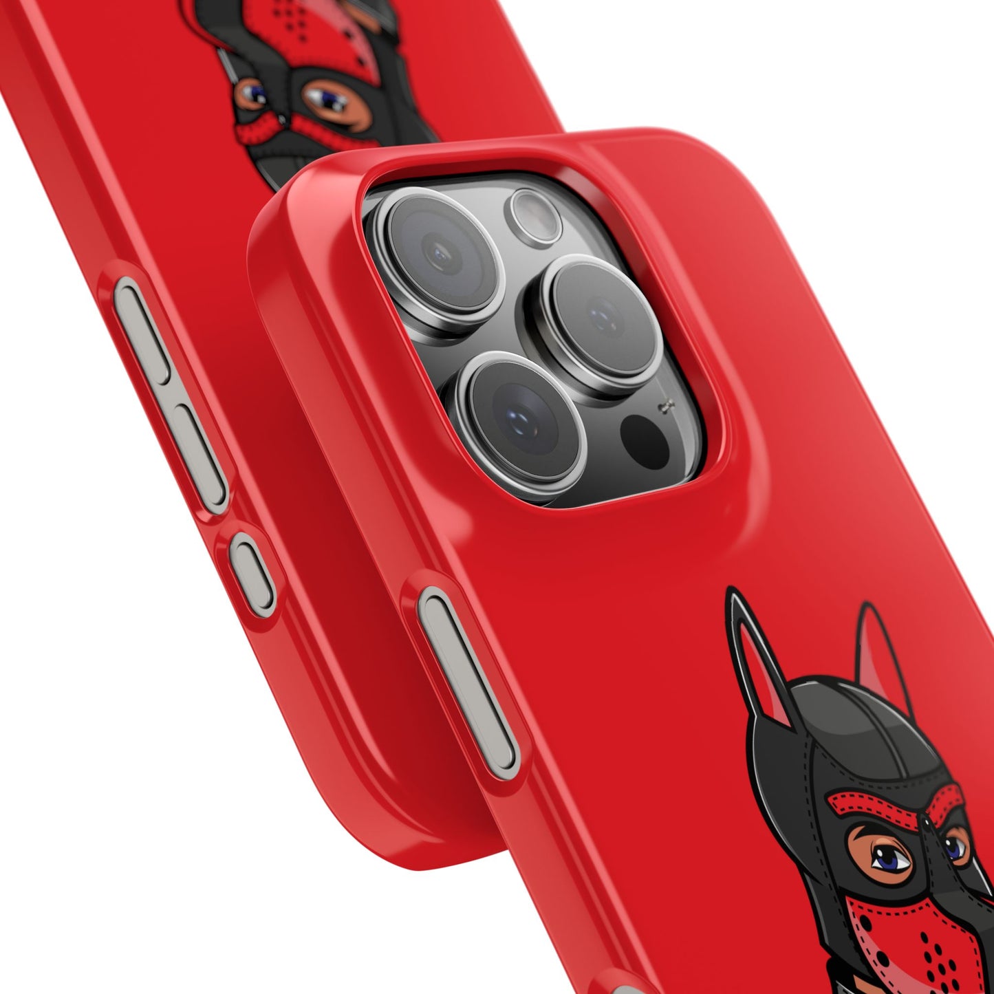 Pup Hood Slim iPhone Cases - Red