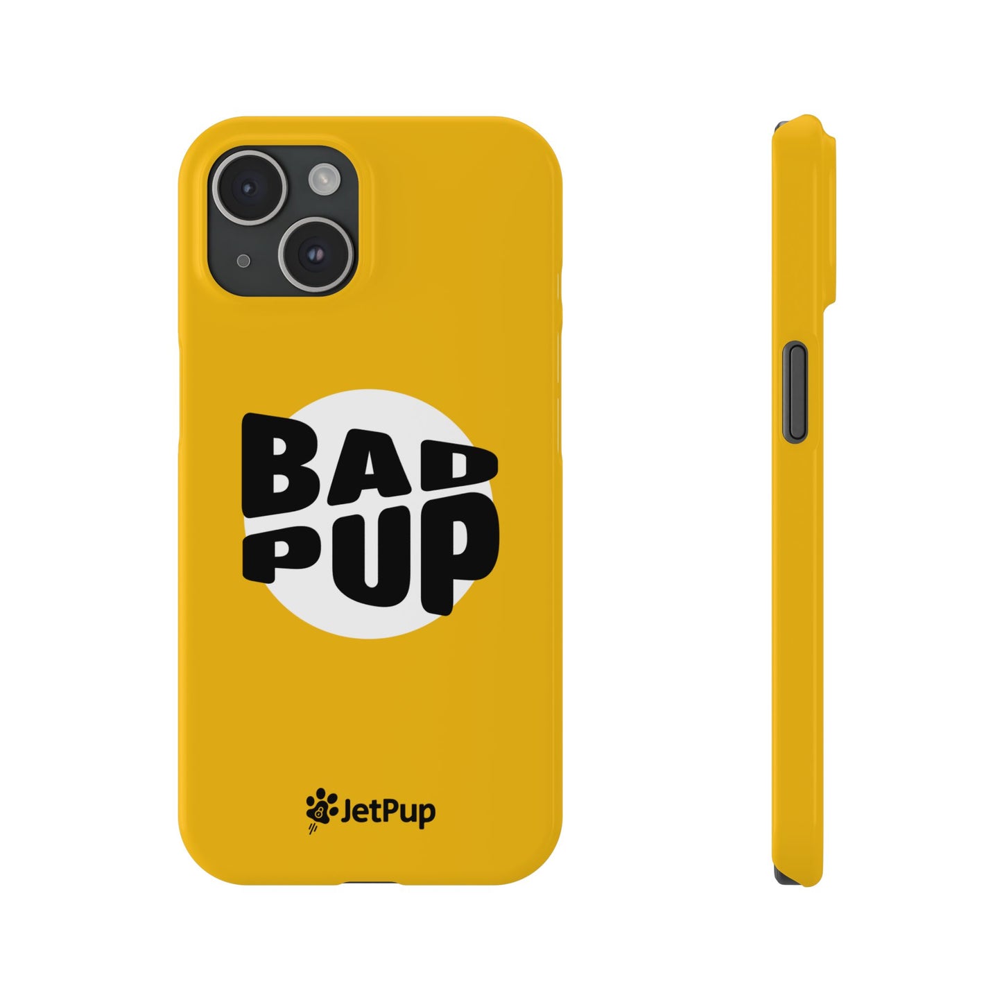 Bad Pup Slim iPhone Cases - Yellow