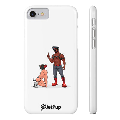 Sir & Pup Hood Slim iPhone Cases - White